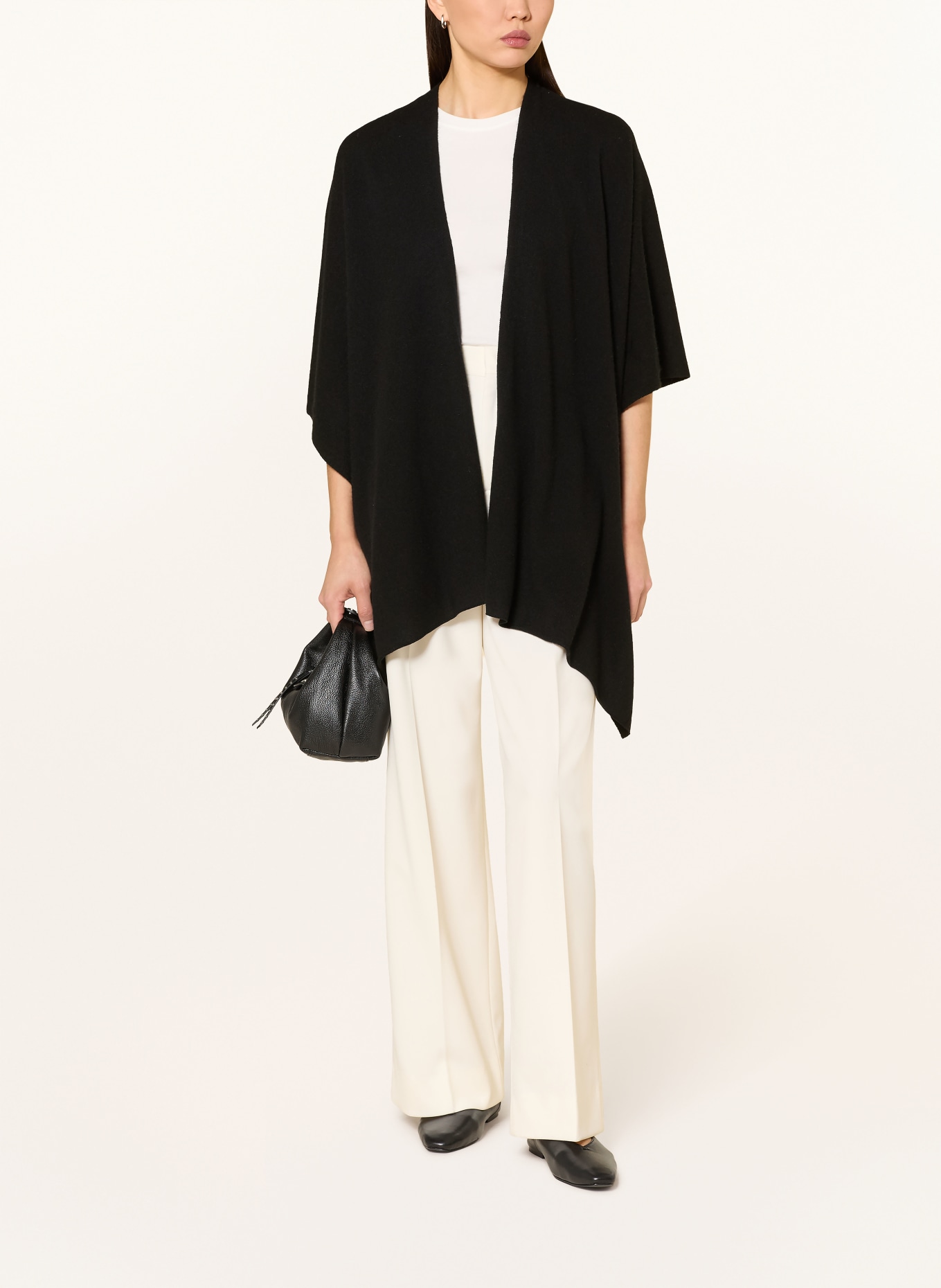 darling harbour Cape with cashmere: BLACK
