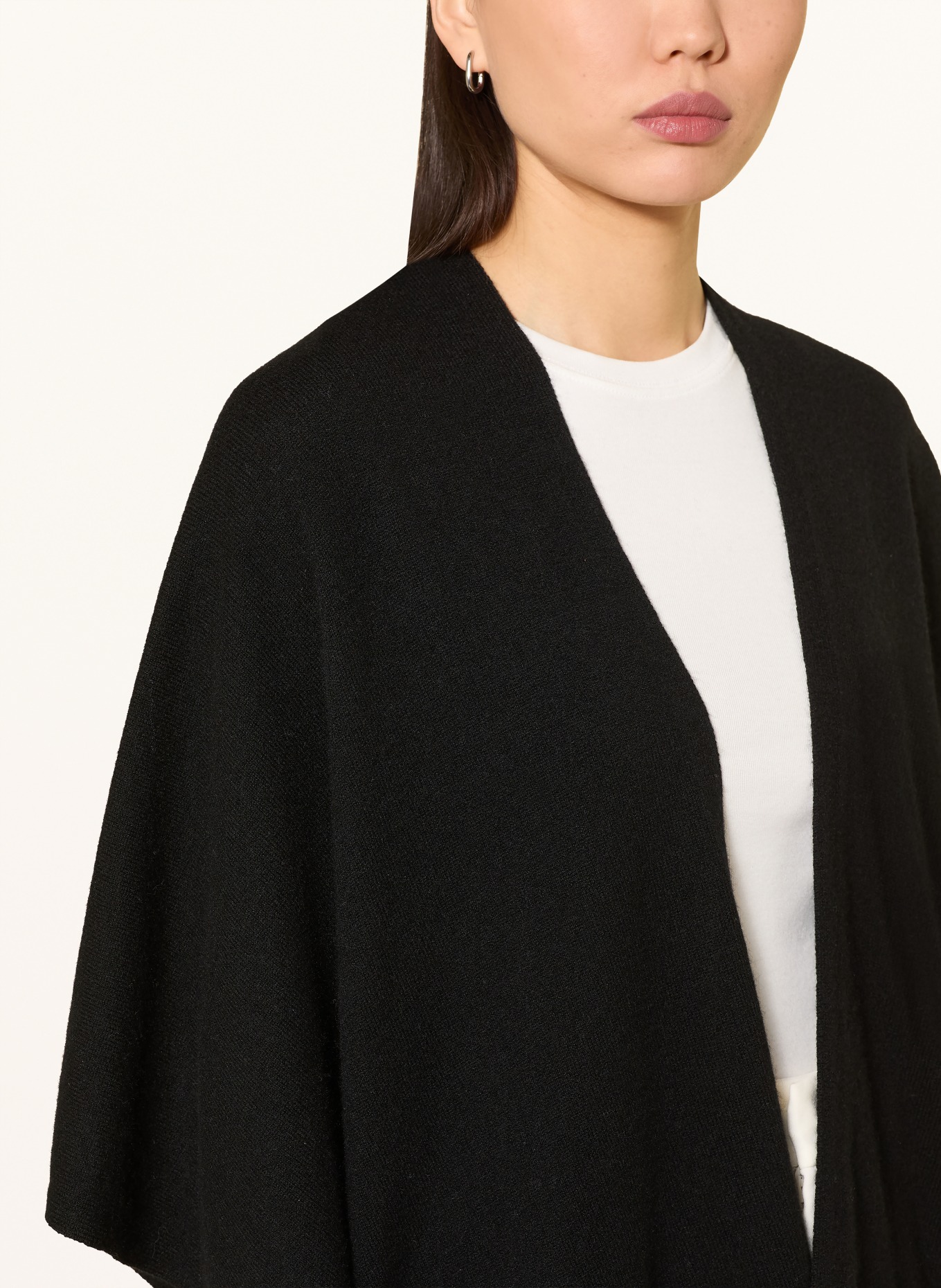 darling harbour Cape with cashmere: BLACK