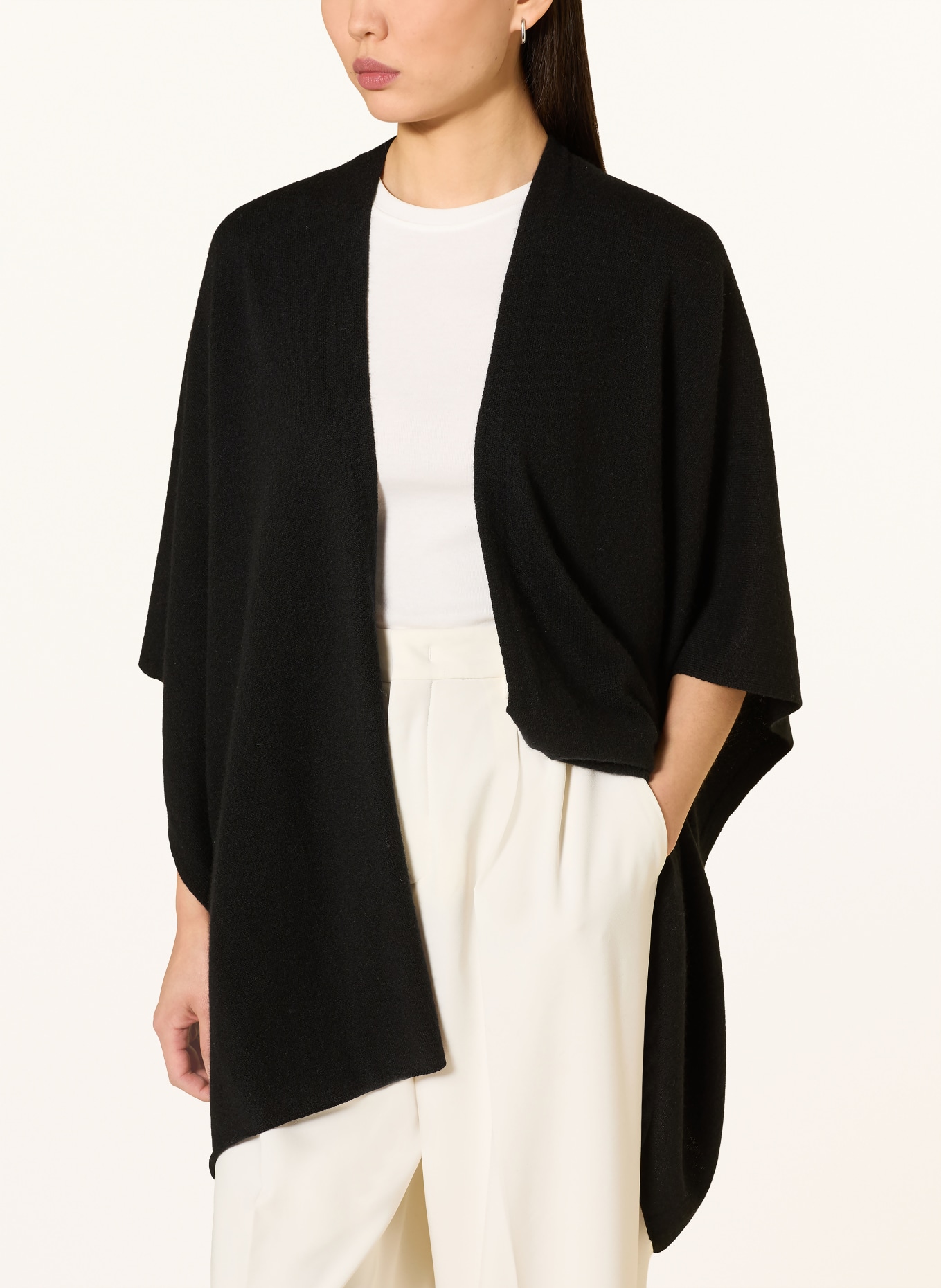 darling harbour Cape with cashmere: BLACK