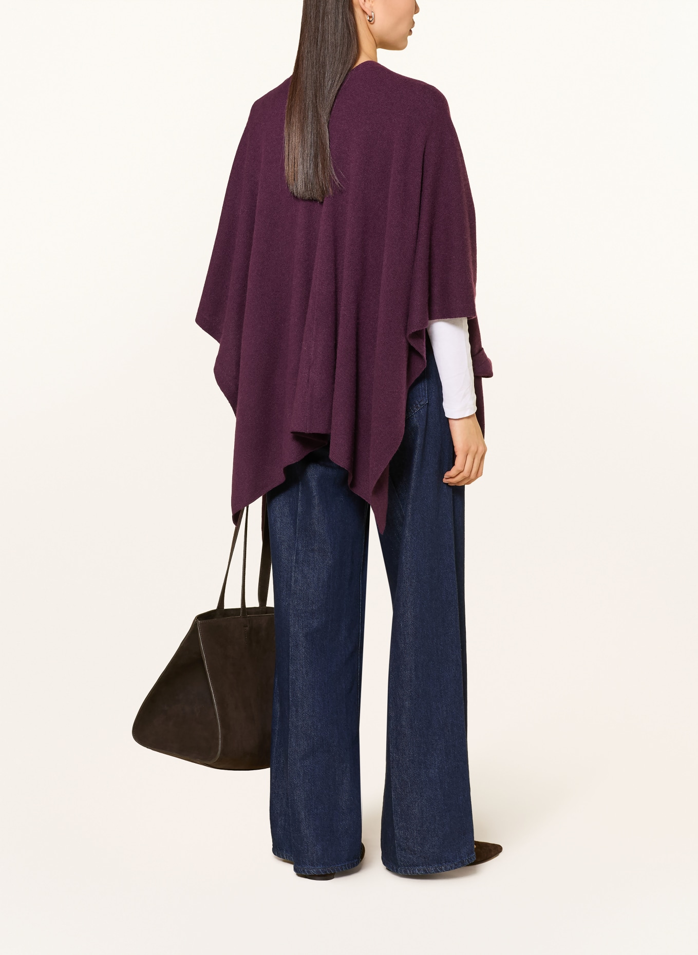 darling harbour Cape with cashmere: PLUM