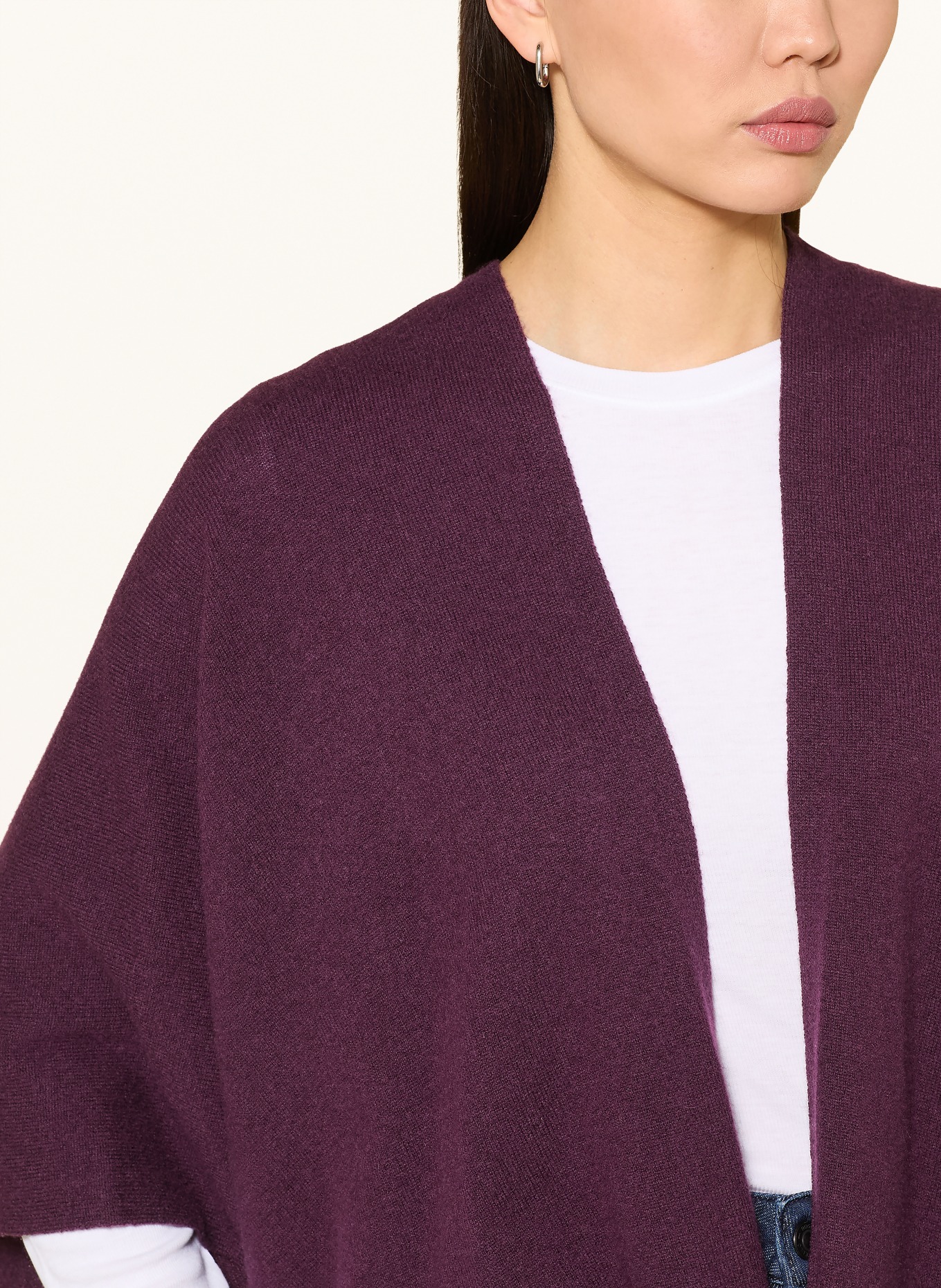 darling harbour Cape with cashmere: PLUM