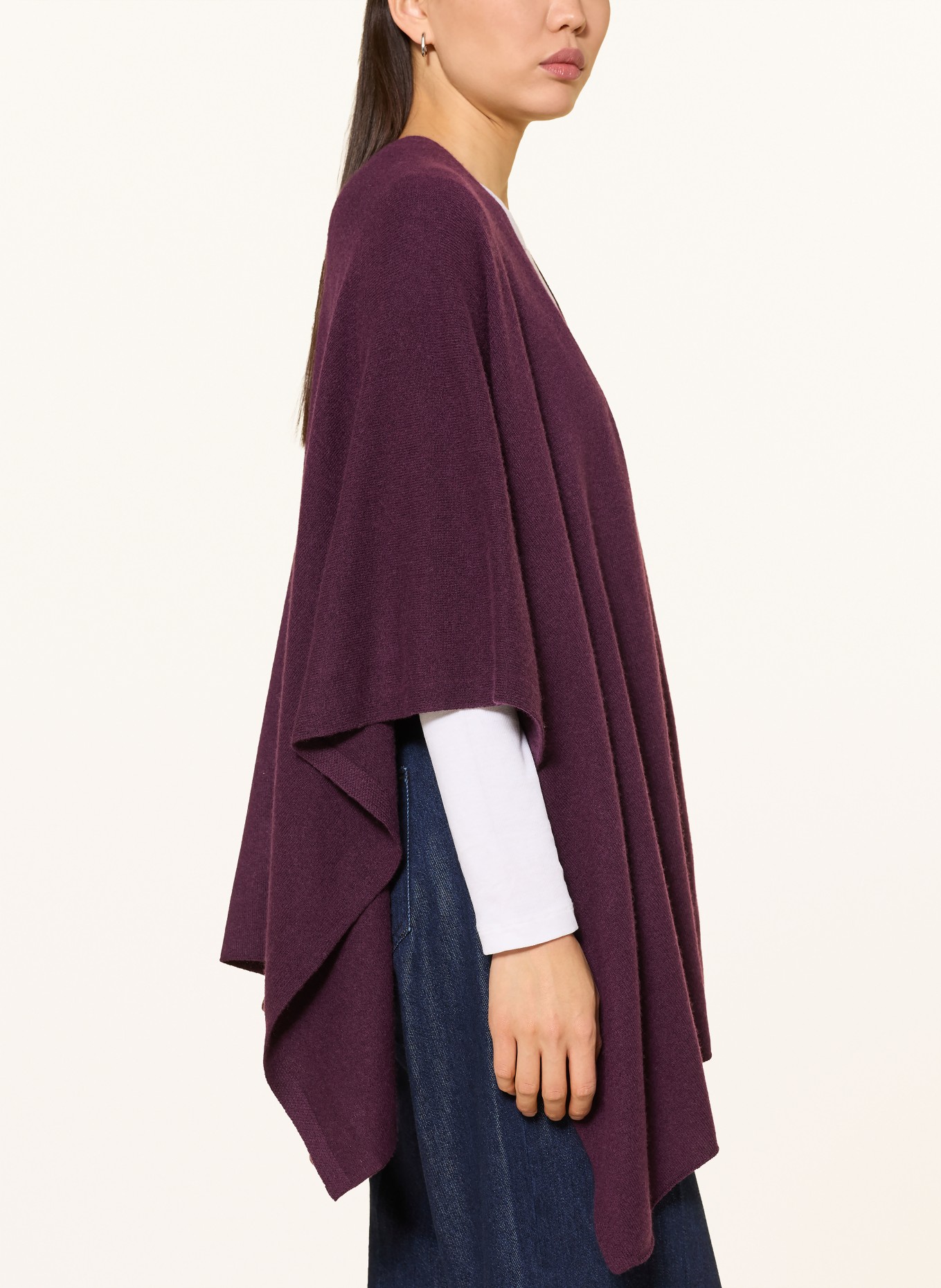 darling harbour Cape with cashmere: PLUM