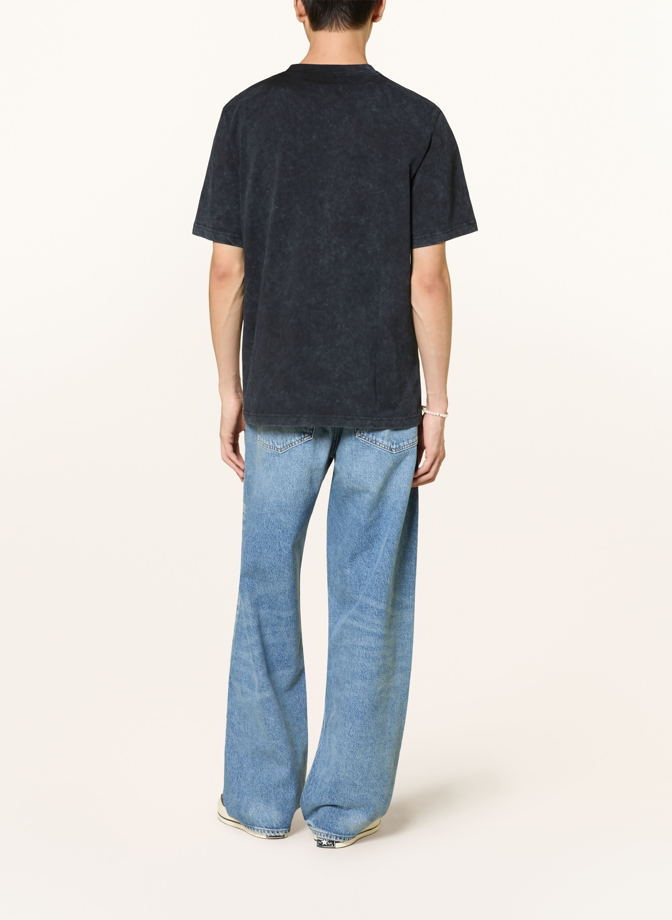 DAILY PAPER Tričko VINTAGE: TMAVĚ ŠEDÁ / BÍLÁ