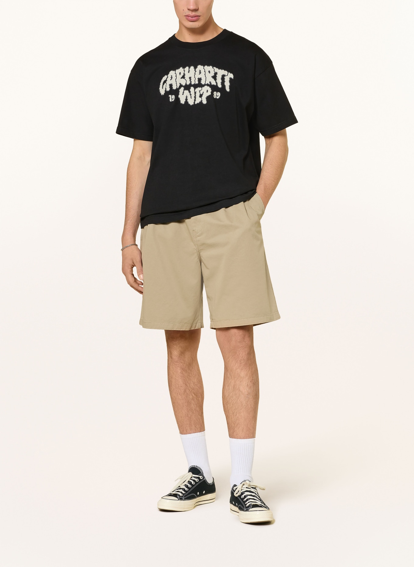 carhartt WIP tričko: ČERNÁ