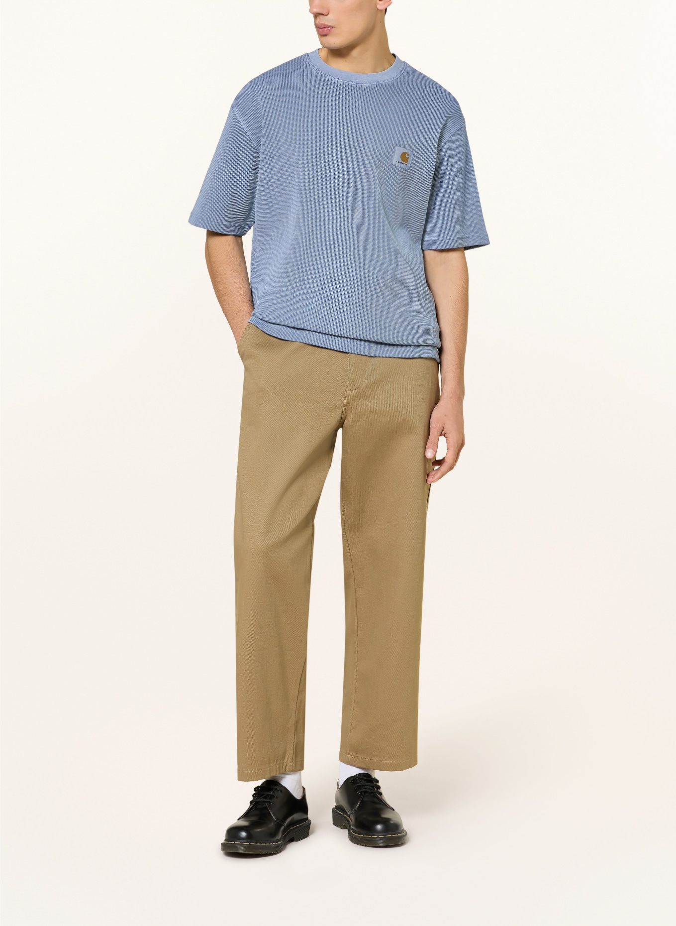 carhartt WIP Tričko NELSON: MODRÁ