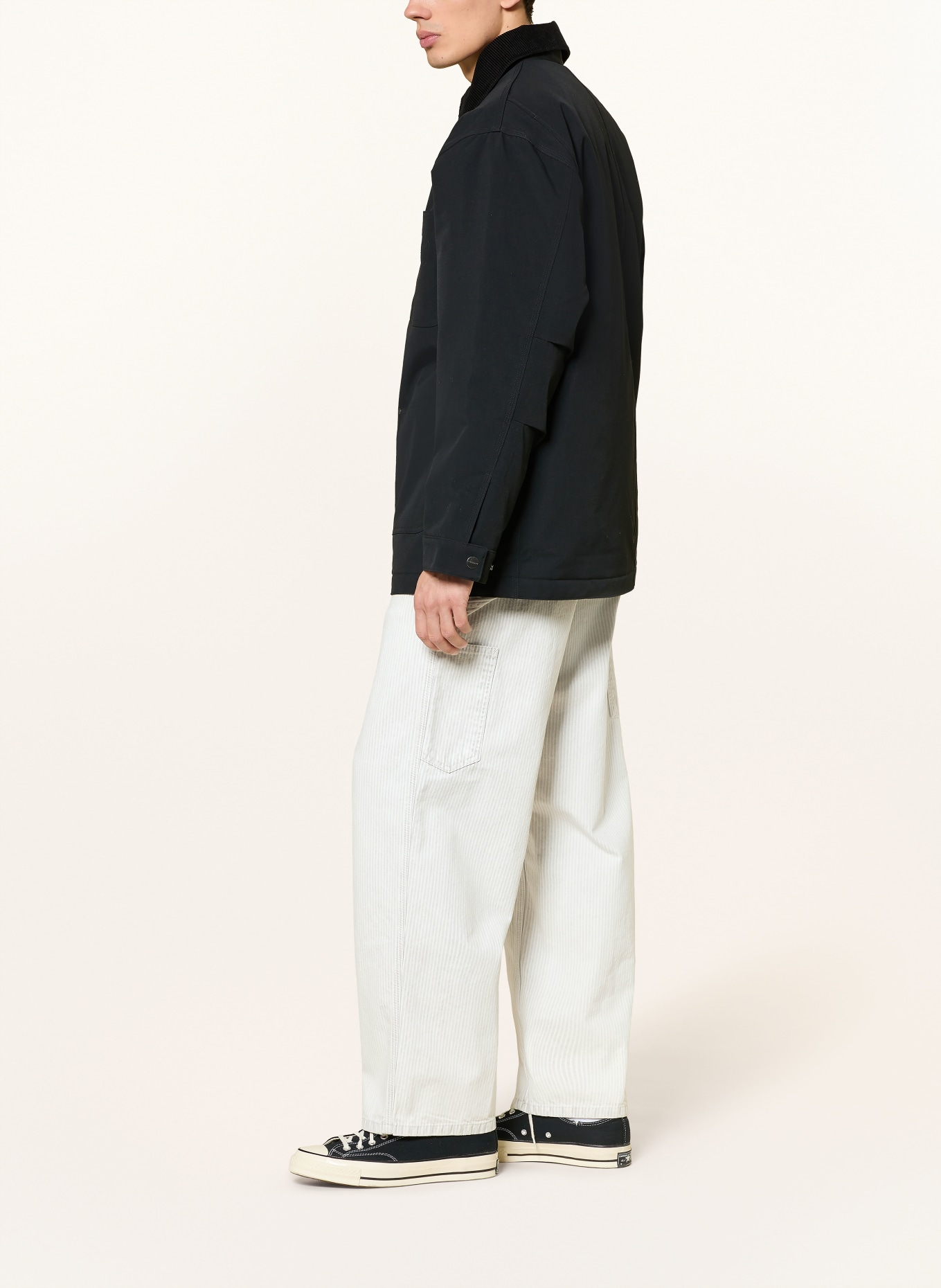 carhartt WIP Pantalon cargo MERCER SINGLE KNEE PANT Coupe ample: CRÈME / GRIS
