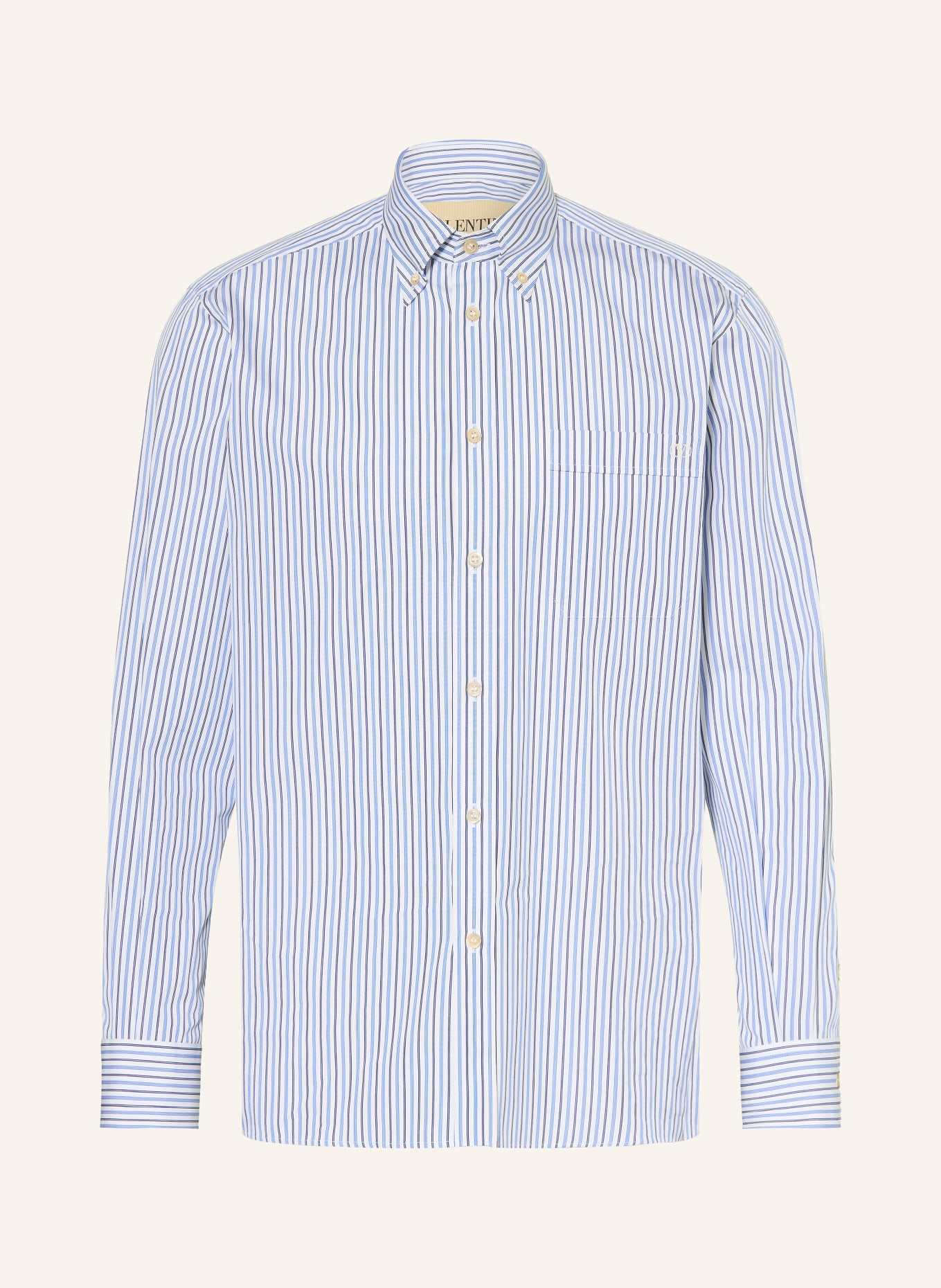 VALENTINO Hemd Comfort Fit: HELLBLAU / DUNKELBLAU / WEISS