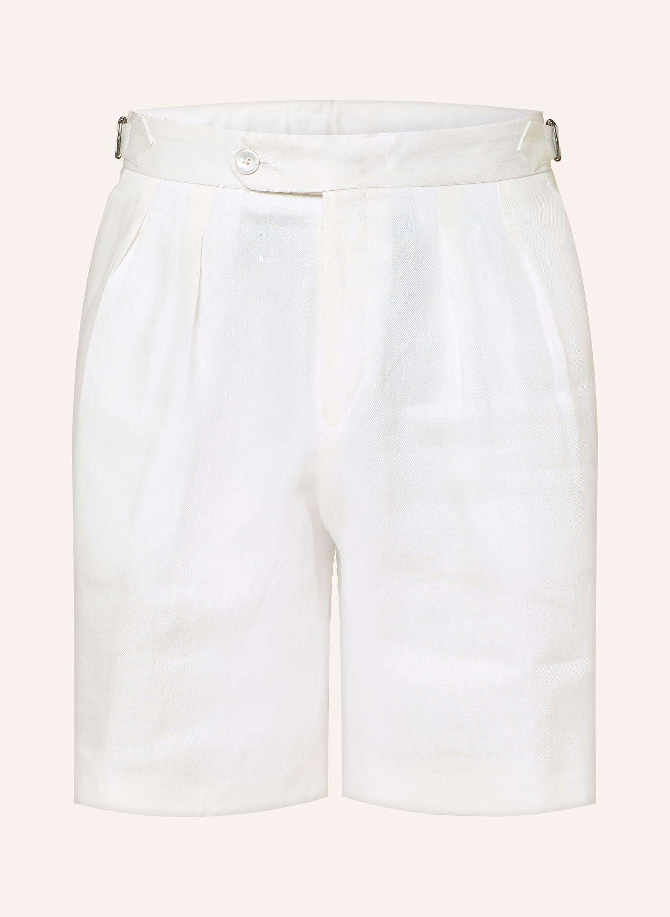 BOSS Leinenshorts PERIN Tapered Fit: CREME