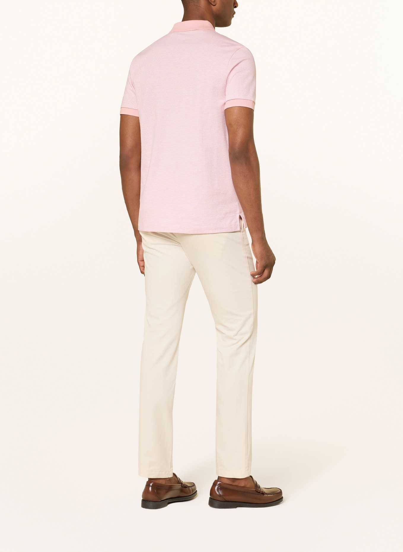 BOSS Piqué-Poloshirt PARLAY: HELLROSA / WEISS