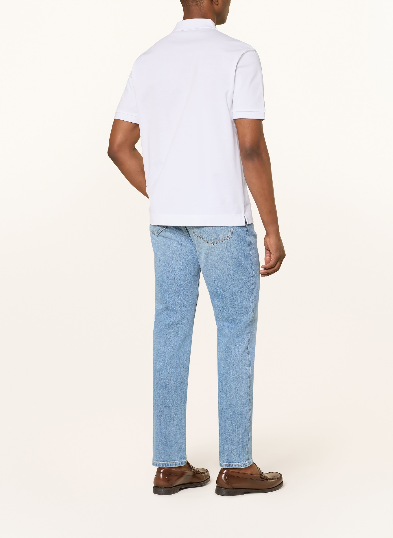 BOSS Piqué-Poloshirt PARRIS: WEISS