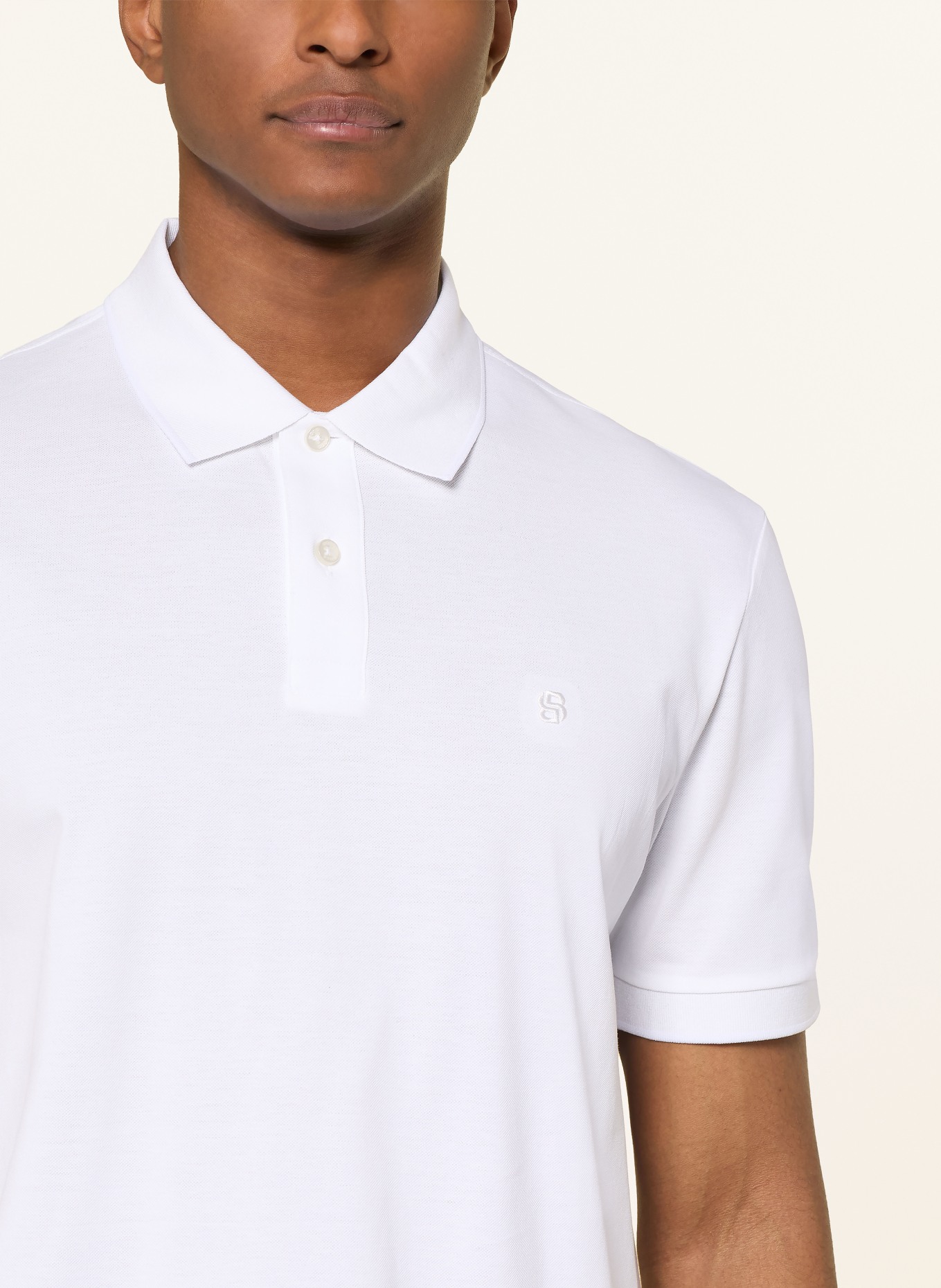 BOSS Piqué-Poloshirt PARRIS: WEISS
