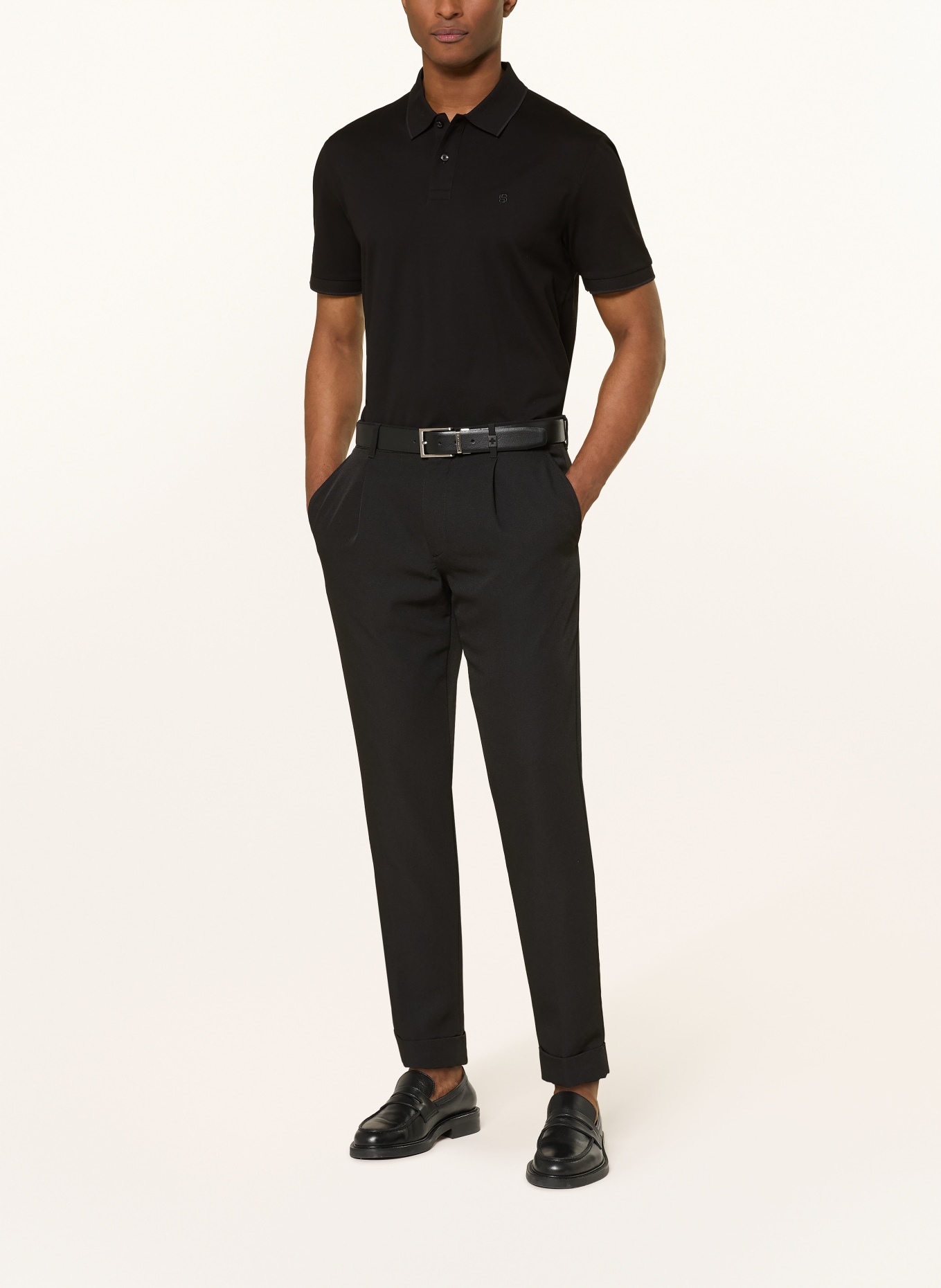 BOSS Piqué-Poloshirt PARRIS: SCHWARZ