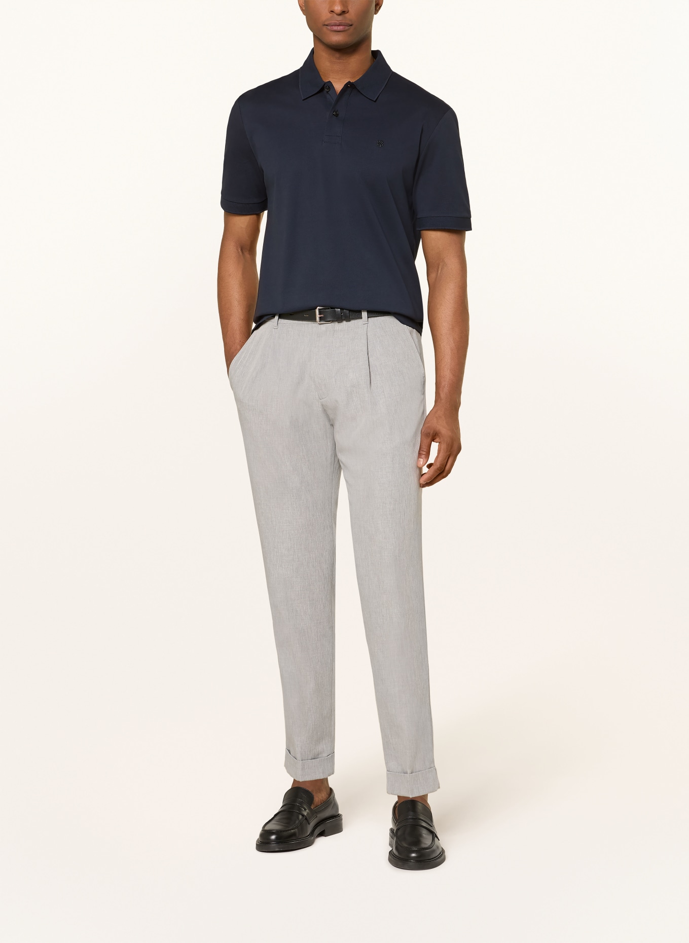 BOSS Piqué-Poloshirt PARRIS: DUNKELBLAU