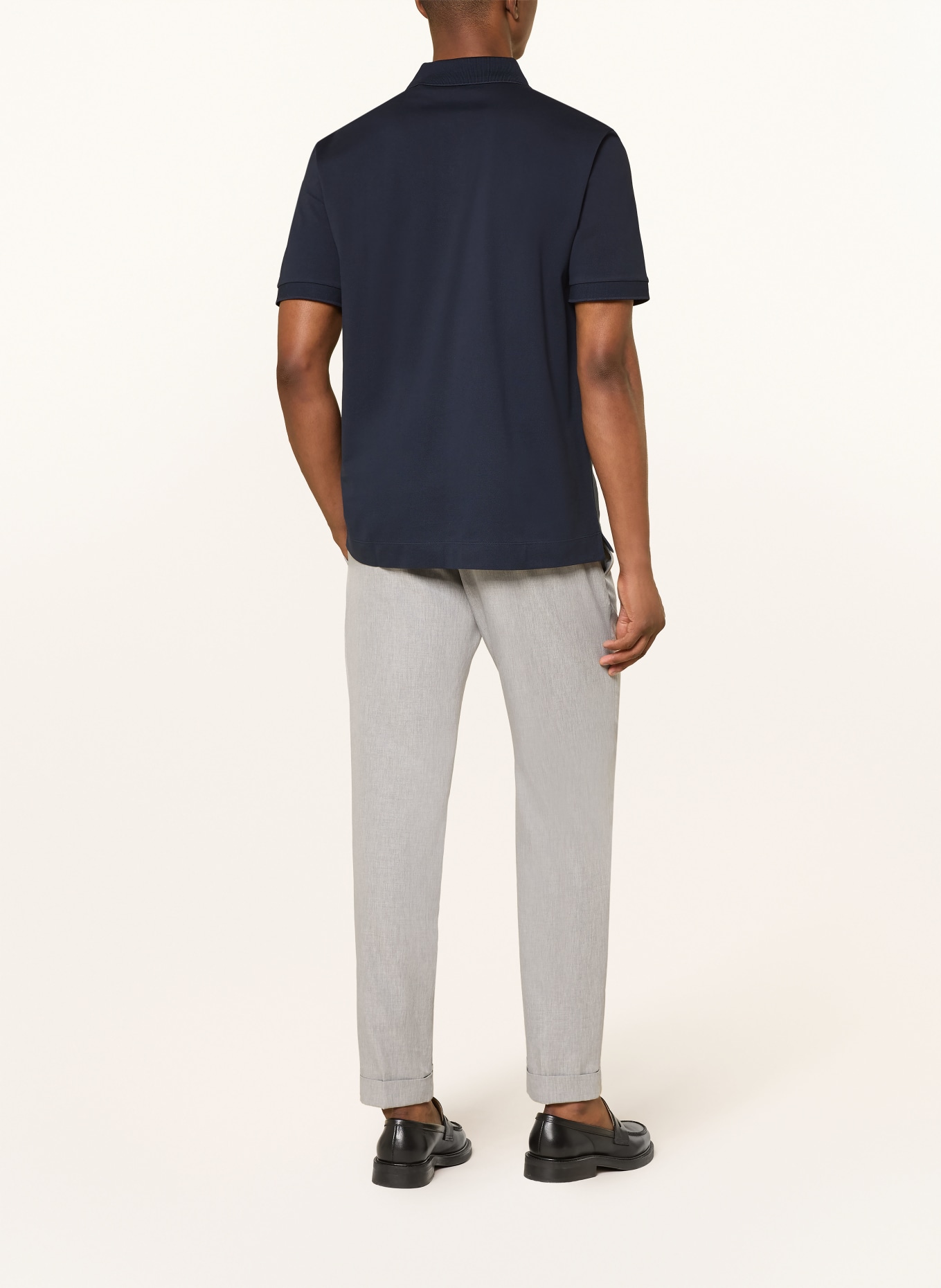 BOSS Piqué-Poloshirt PARRIS: DUNKELBLAU