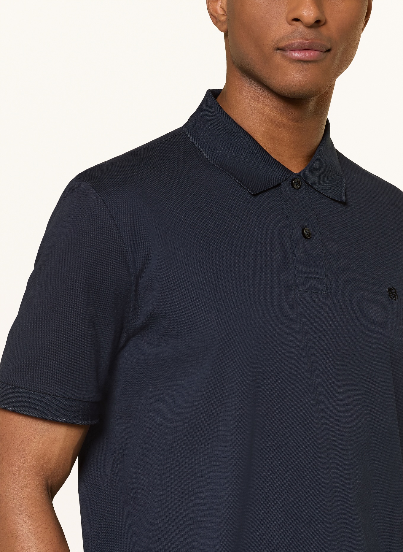 BOSS Piqué-Poloshirt PARRIS: DUNKELBLAU