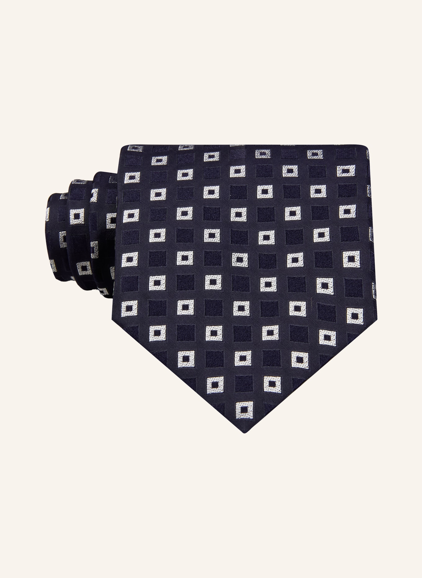 BOSS Krawatte: DUNKELBLAU / WEISS