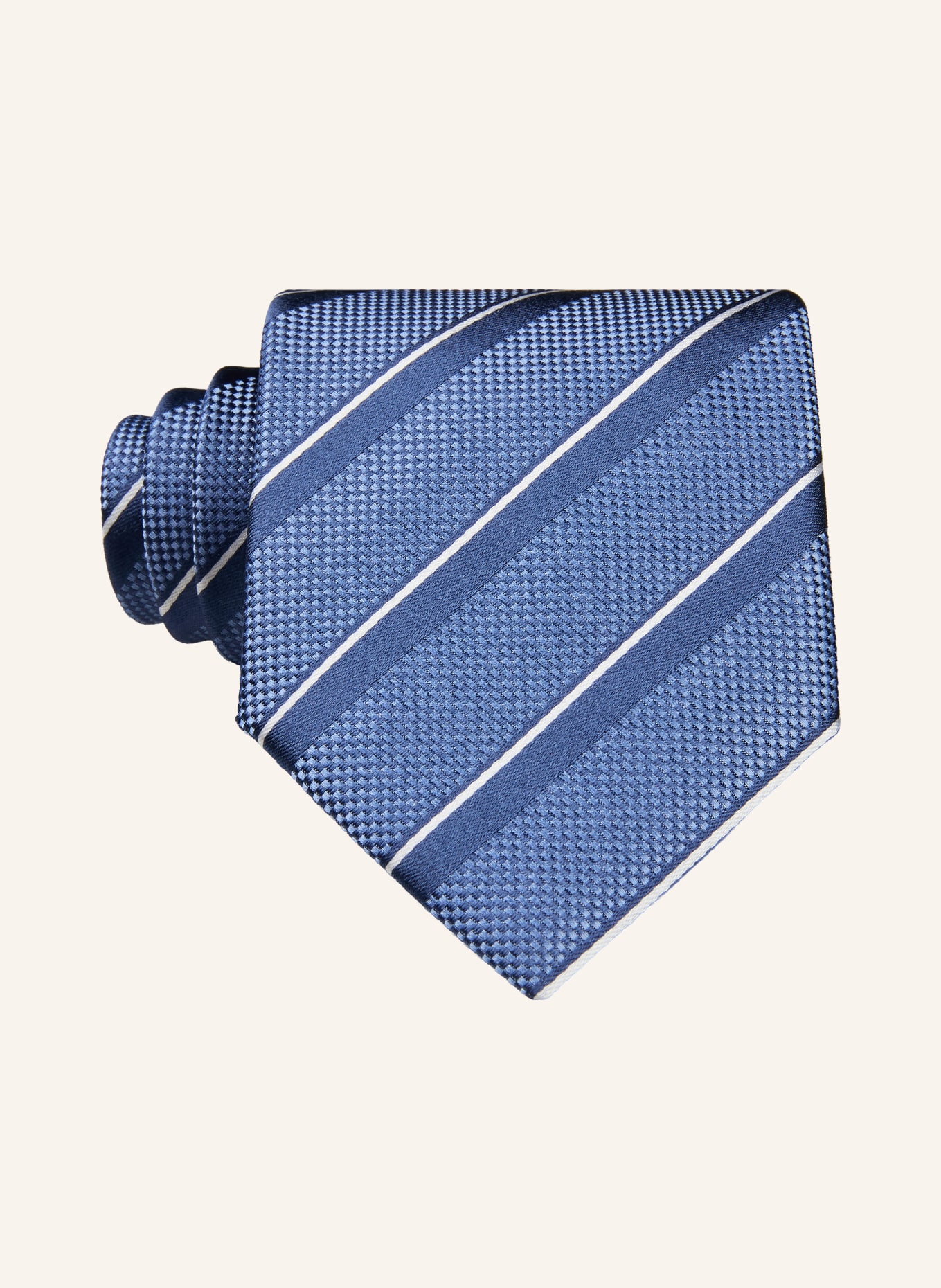 BOSS Krawatte: BLAU / DUNKELBLAU / WEISS