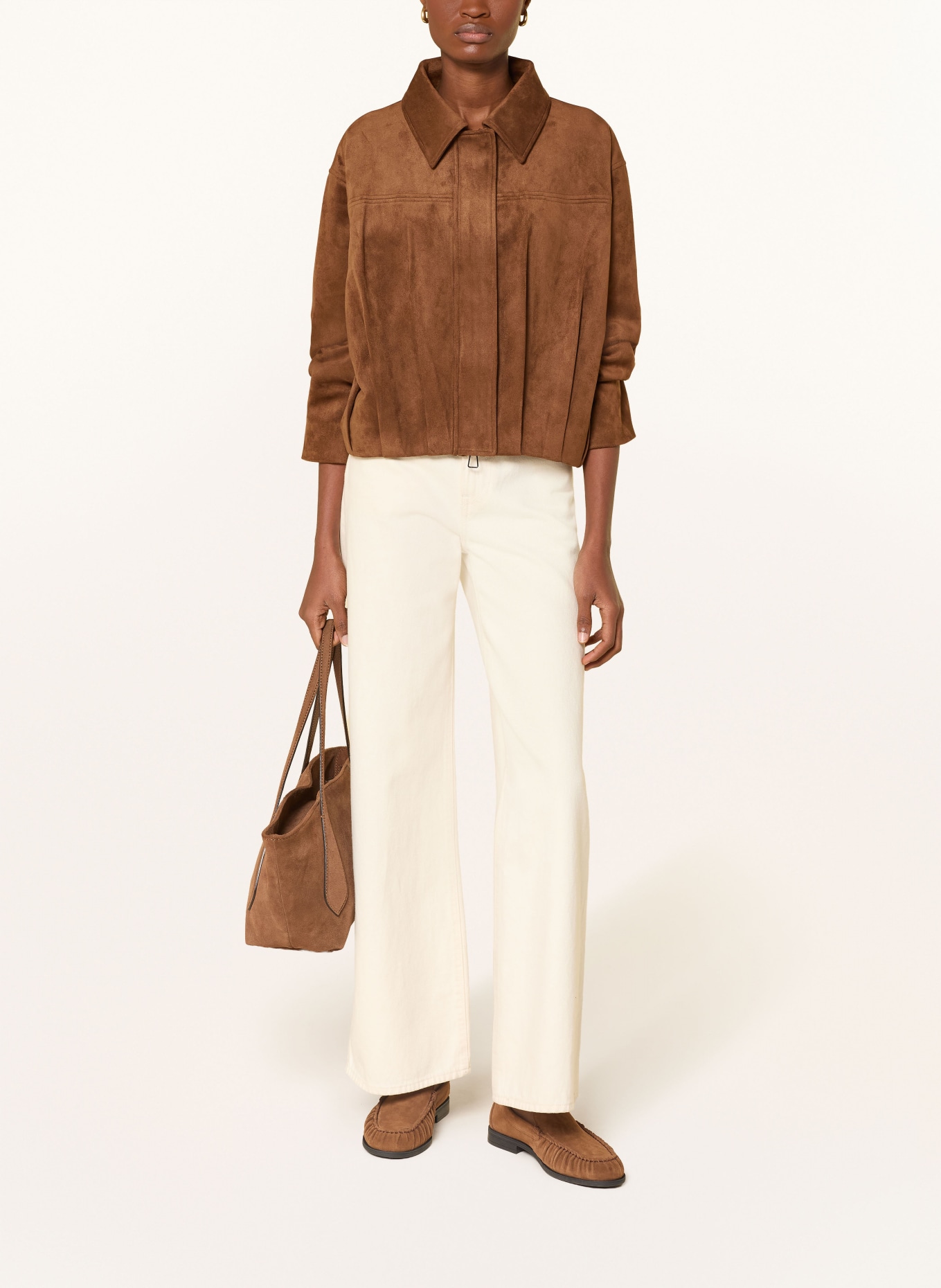 darling harbour Leather-look blouson: woodbrown