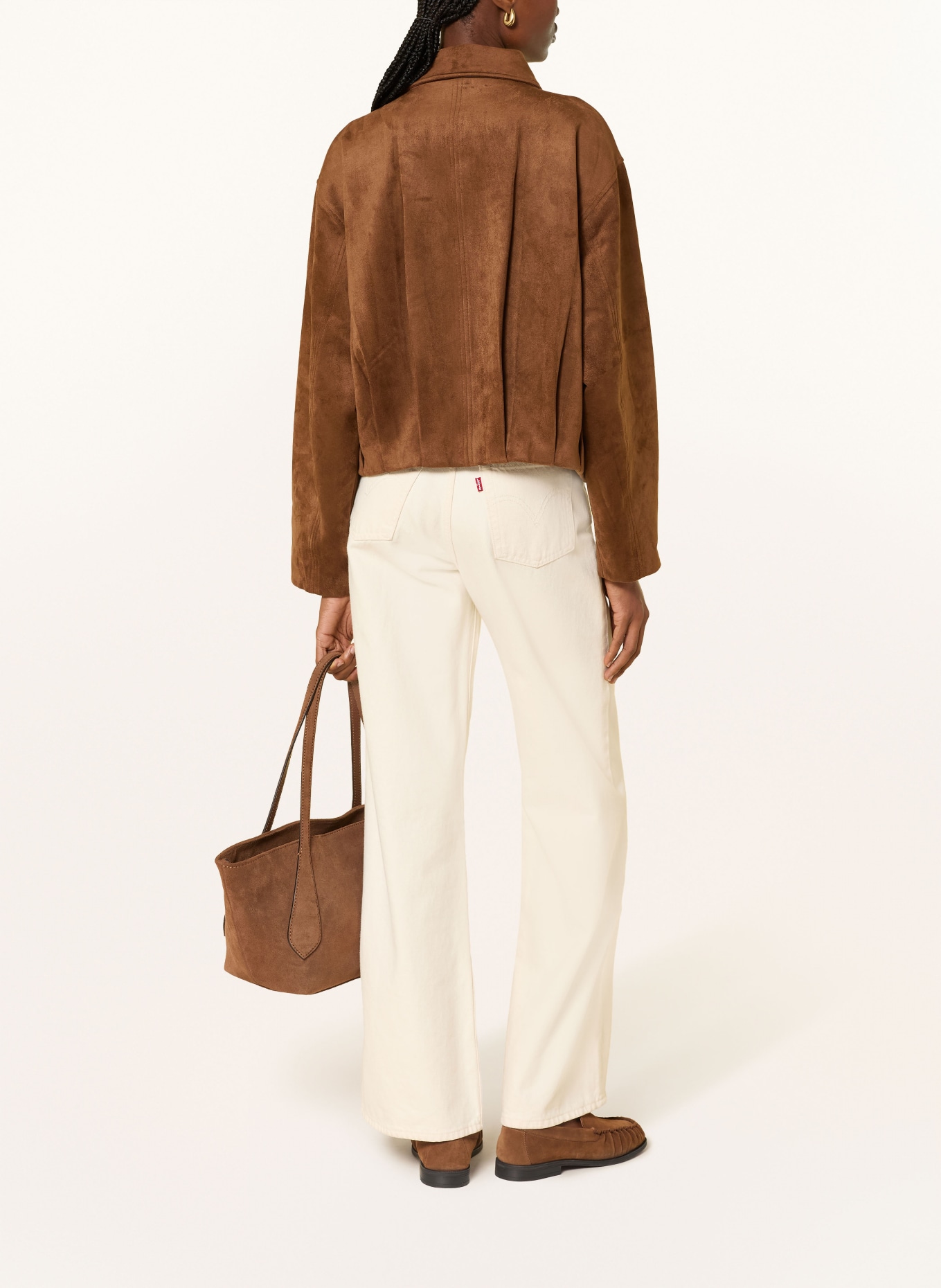 darling harbour Leather-look blouson: woodbrown