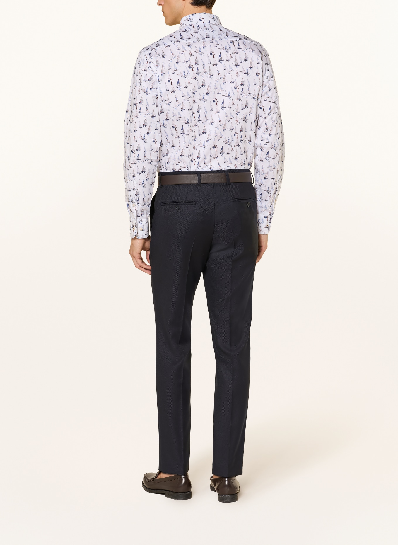 ETERNA Hemd Slim Fit: WEISS / BRAUN / BLAU