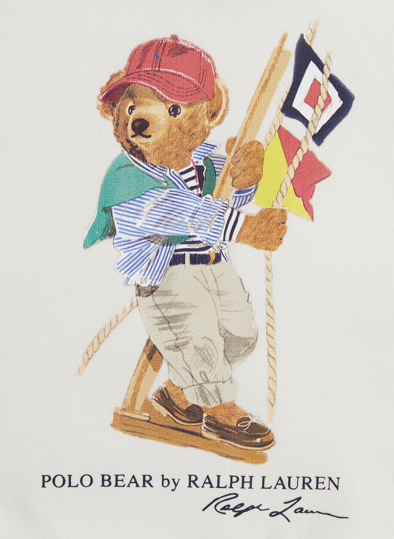 POLO RALPH LAUREN Hoodie: ECRU / ROT / GELB