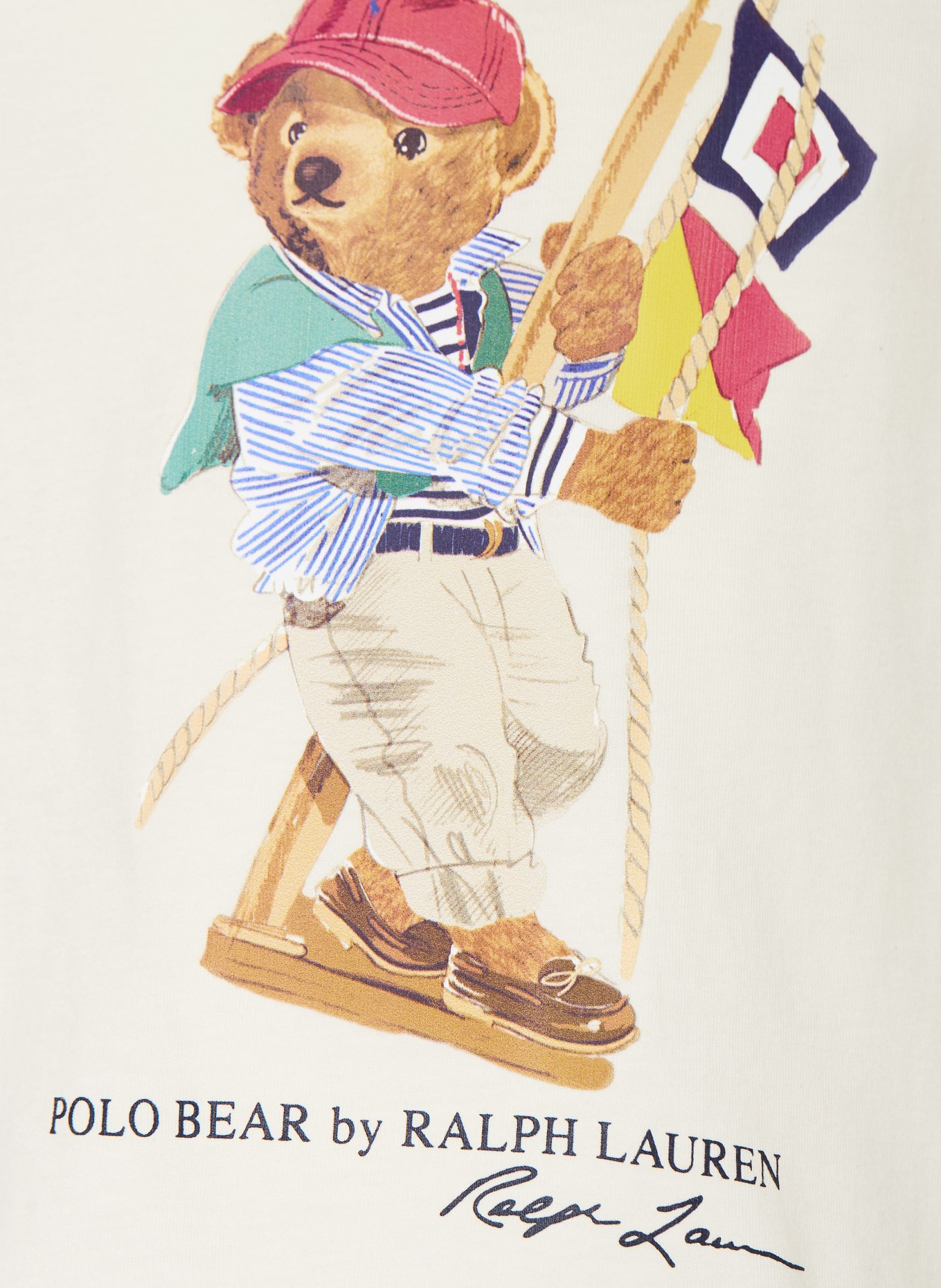 POLO RALPH LAUREN T-shirt: ECRU / ROOD / GEEL