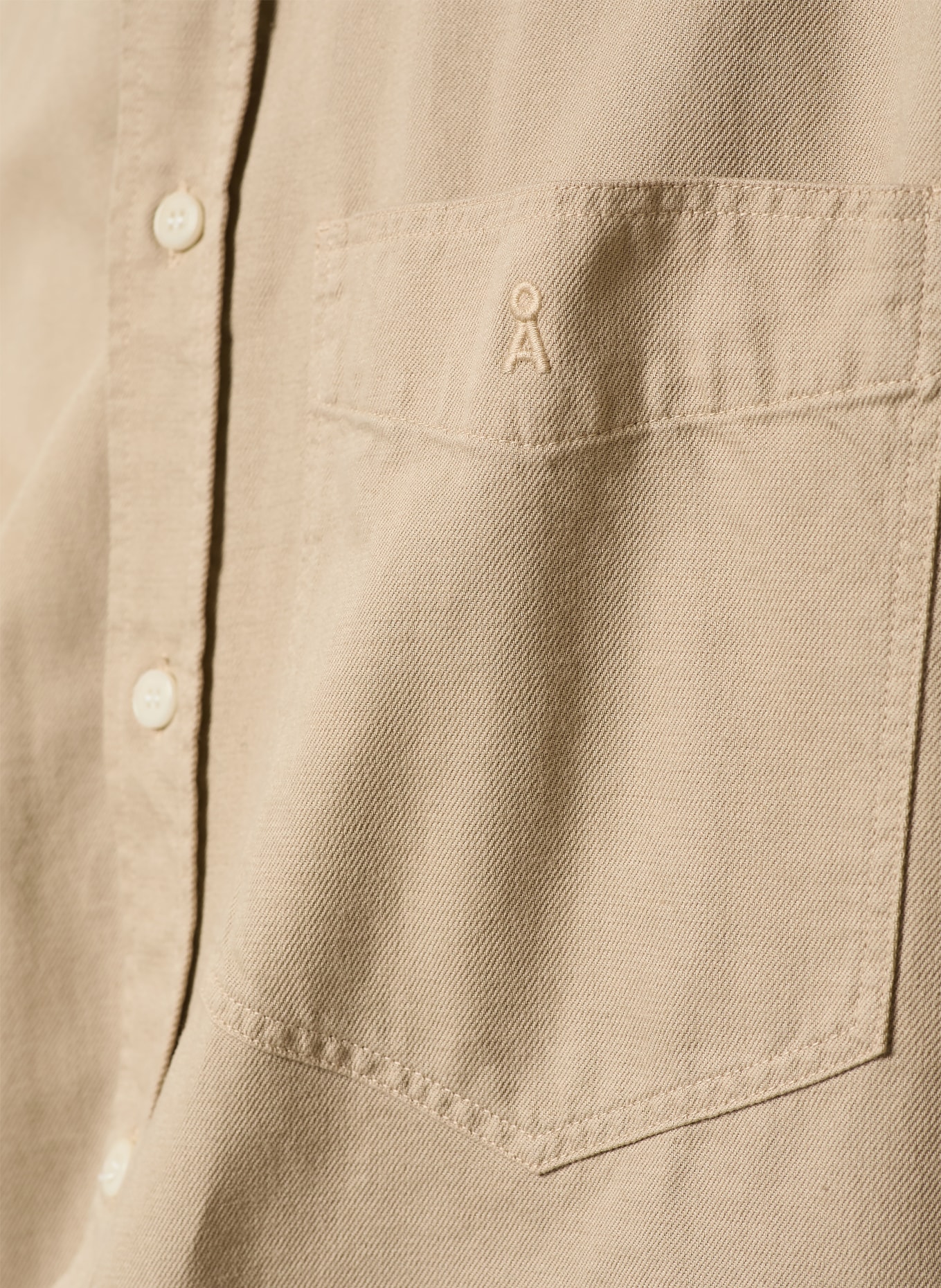 ARMEDANGELS Kurzarm-Hemd Comfort Fit: BEIGE