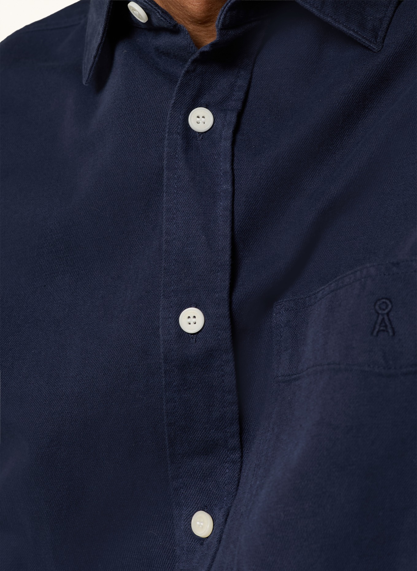 ARMEDANGELS Kurzarm-Hemd Comfort Fit: DUNKELBLAU