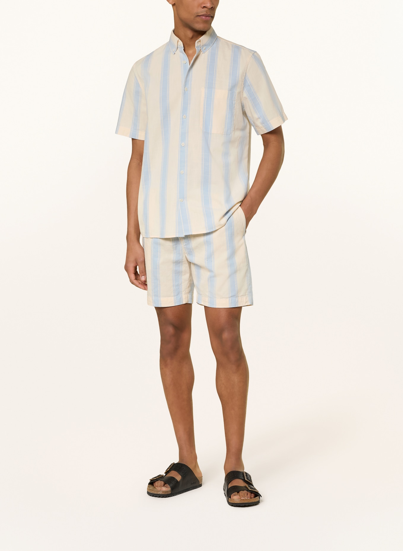 ARMEDANGELS shorts: CREAM / LIGHT BLUE