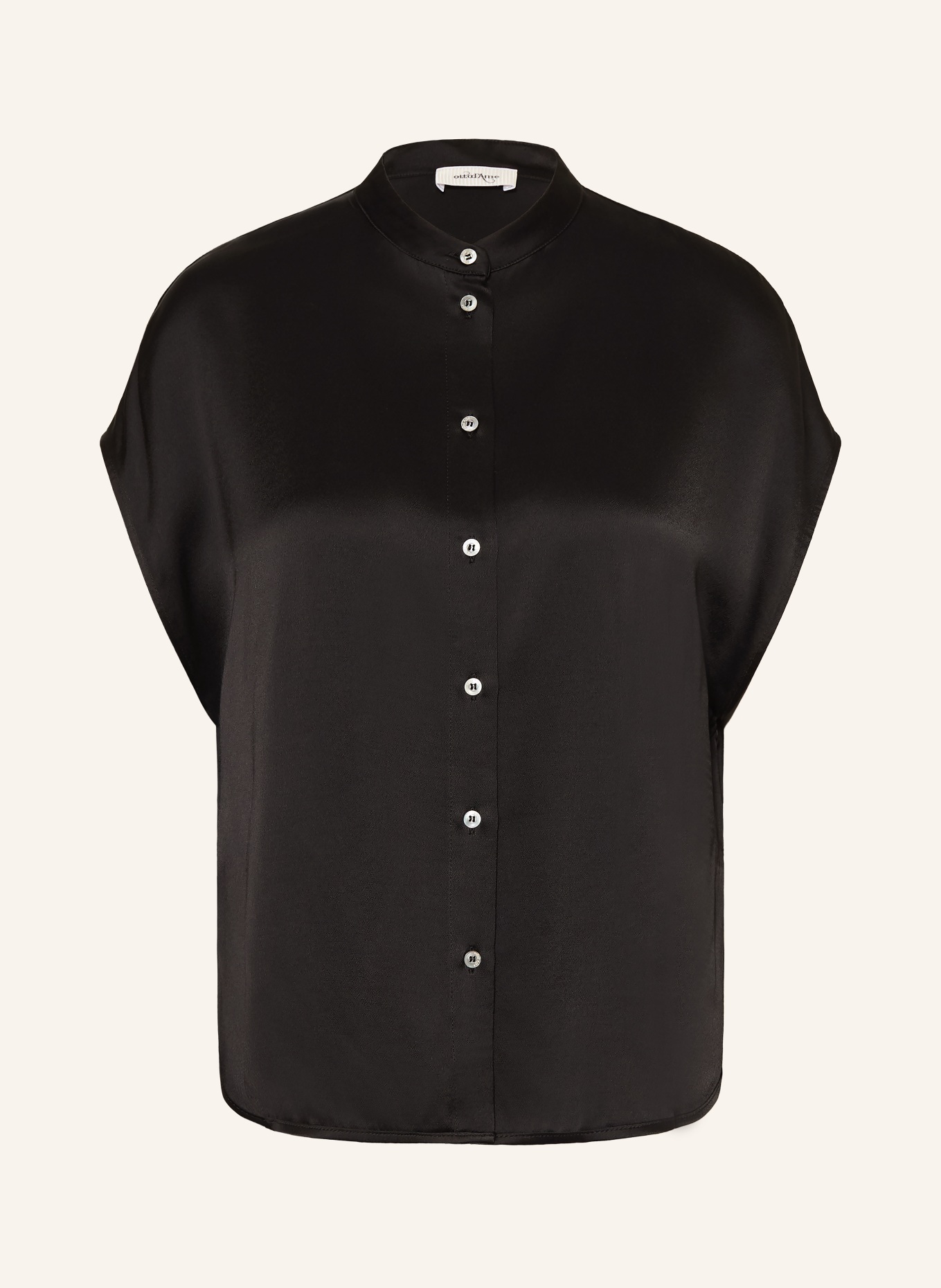 ottod'ame satin blouse: BLACK