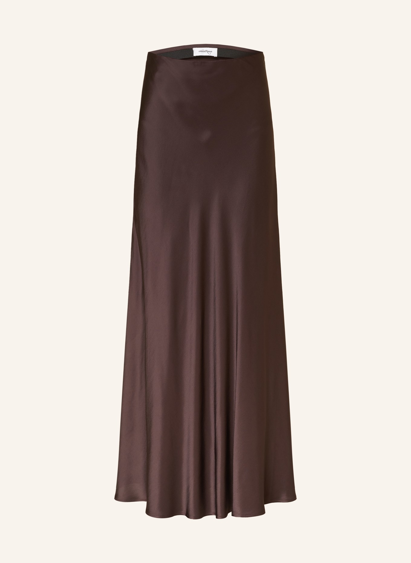 ottod'ame CHIARA satin skirt: DARK BROWN