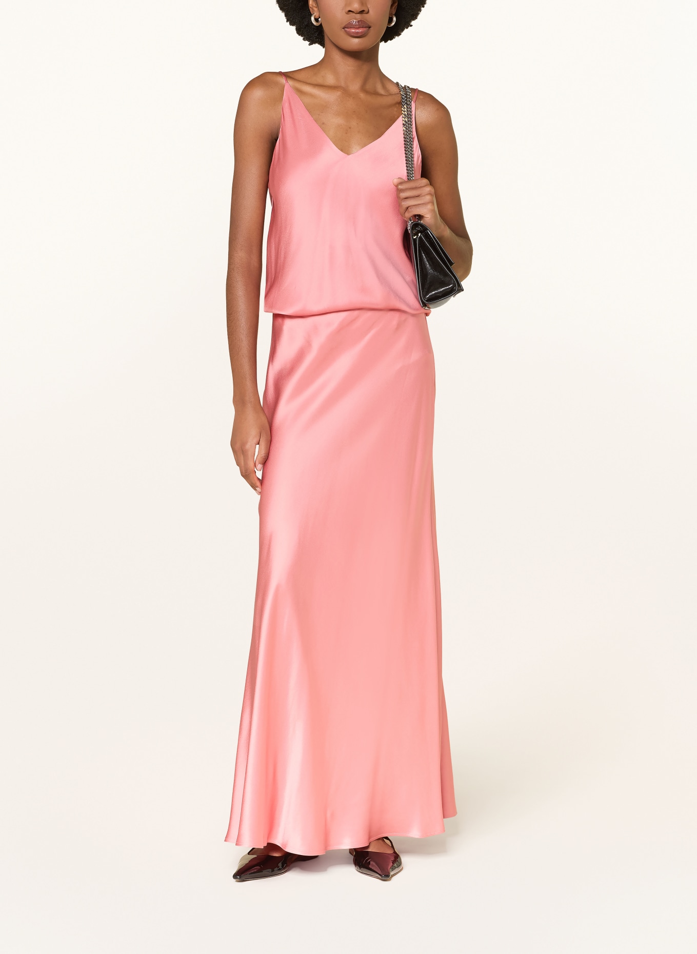 ottod'ame CHIARA satin skirt: SALMON