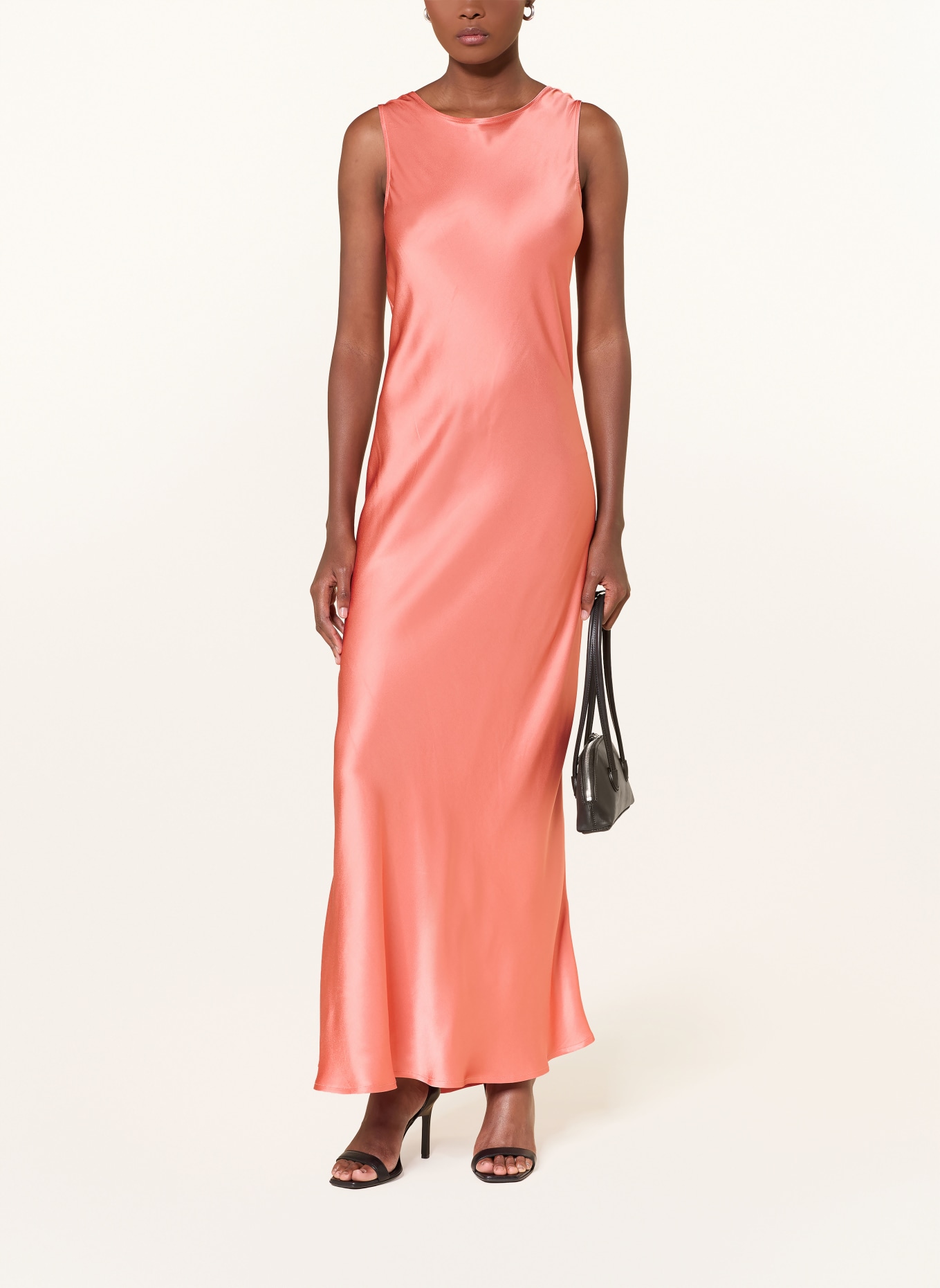 ottod'ame robe en satin: SAUMON