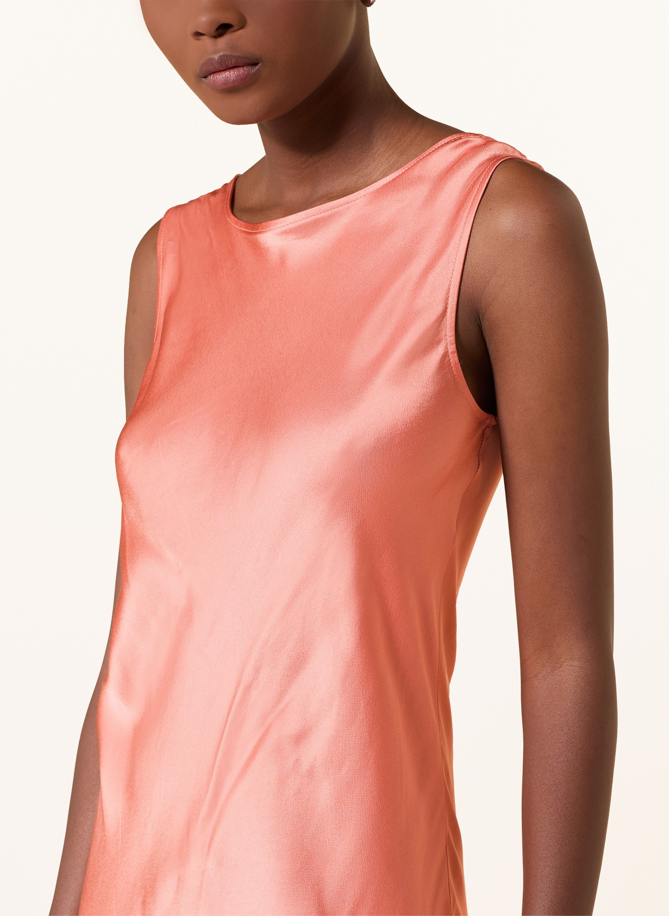 ottod'ame robe en satin: SAUMON