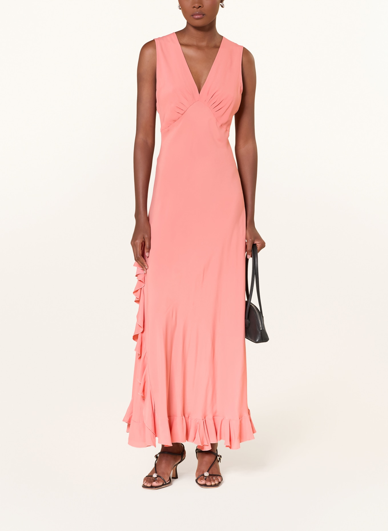 ottod'ame Dress with flounces: SALMON