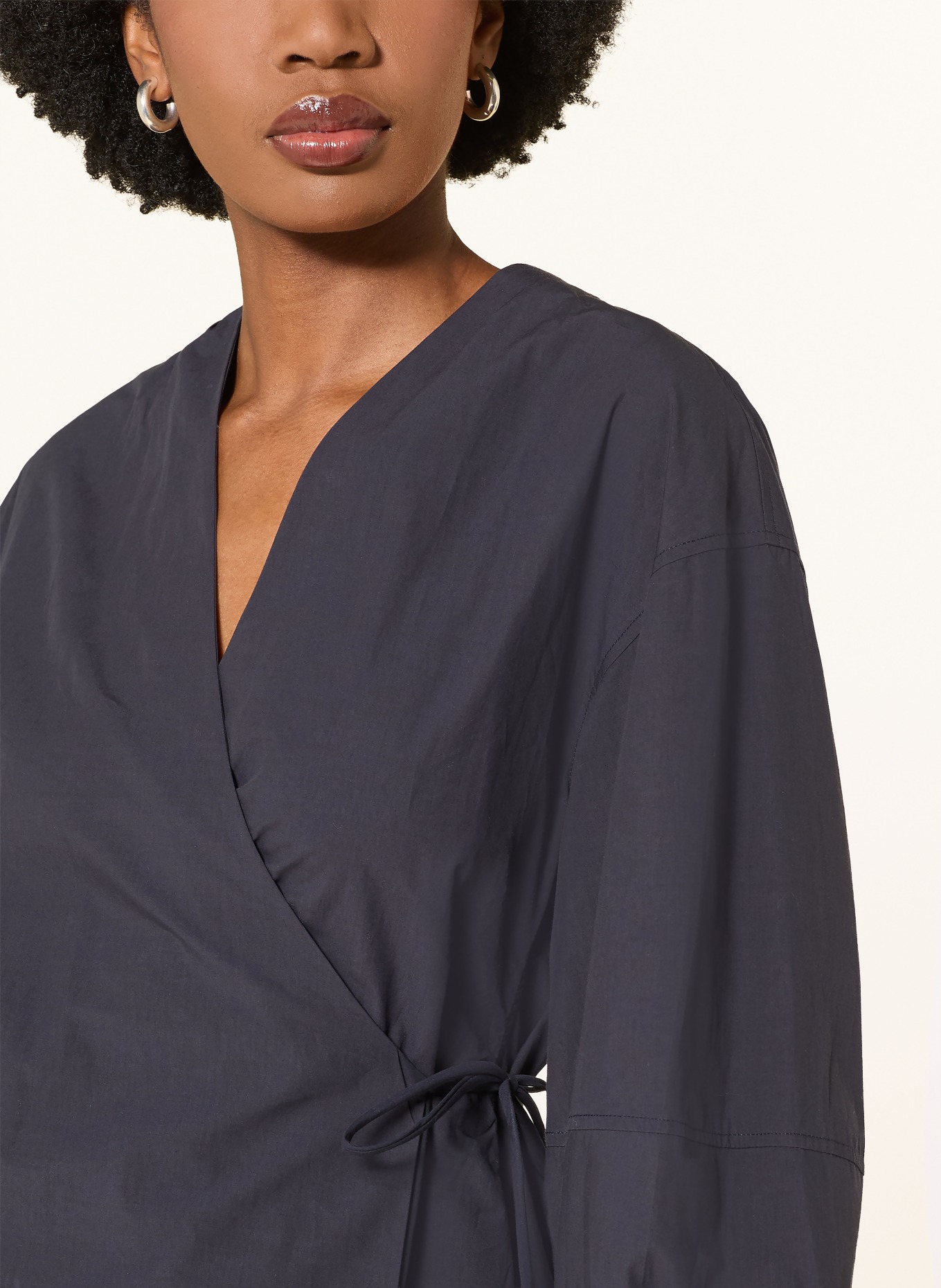 ottod'ame wrap blouse: DARK BLUE