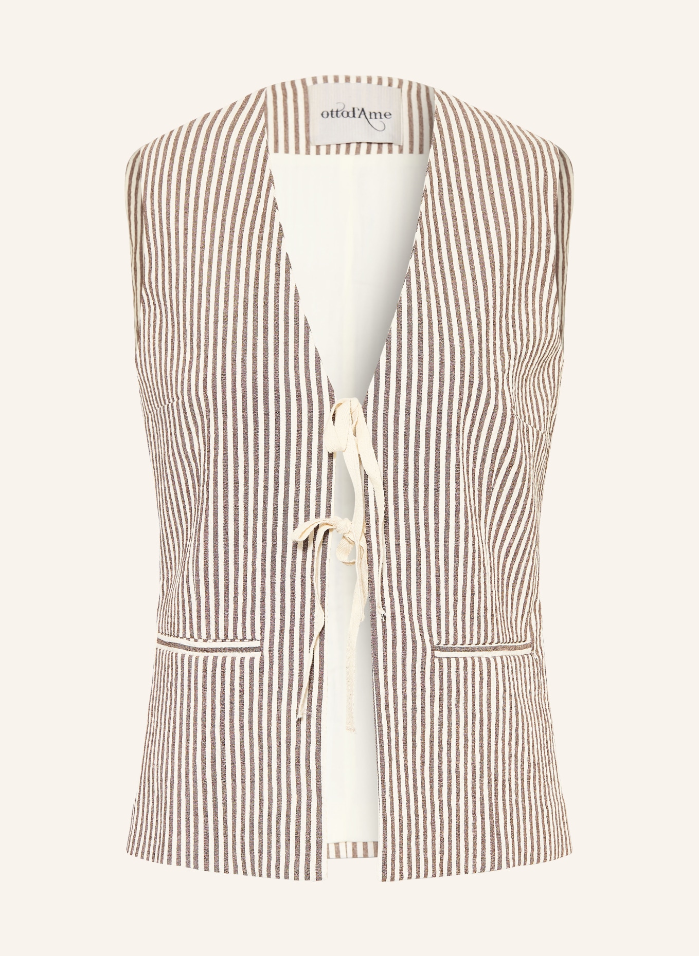 ottod'ame Blazerweste: BRAUN / ECRU