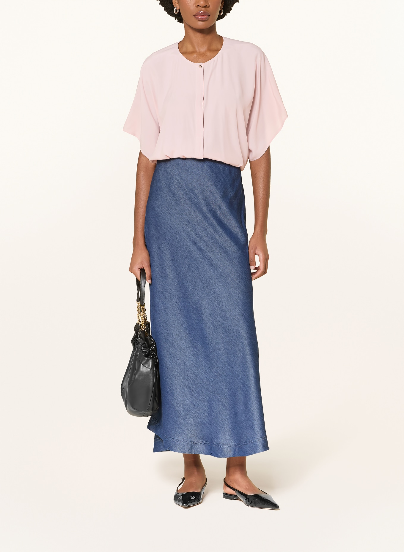 ottod'ame Bluse mit Seide: ROSÉ