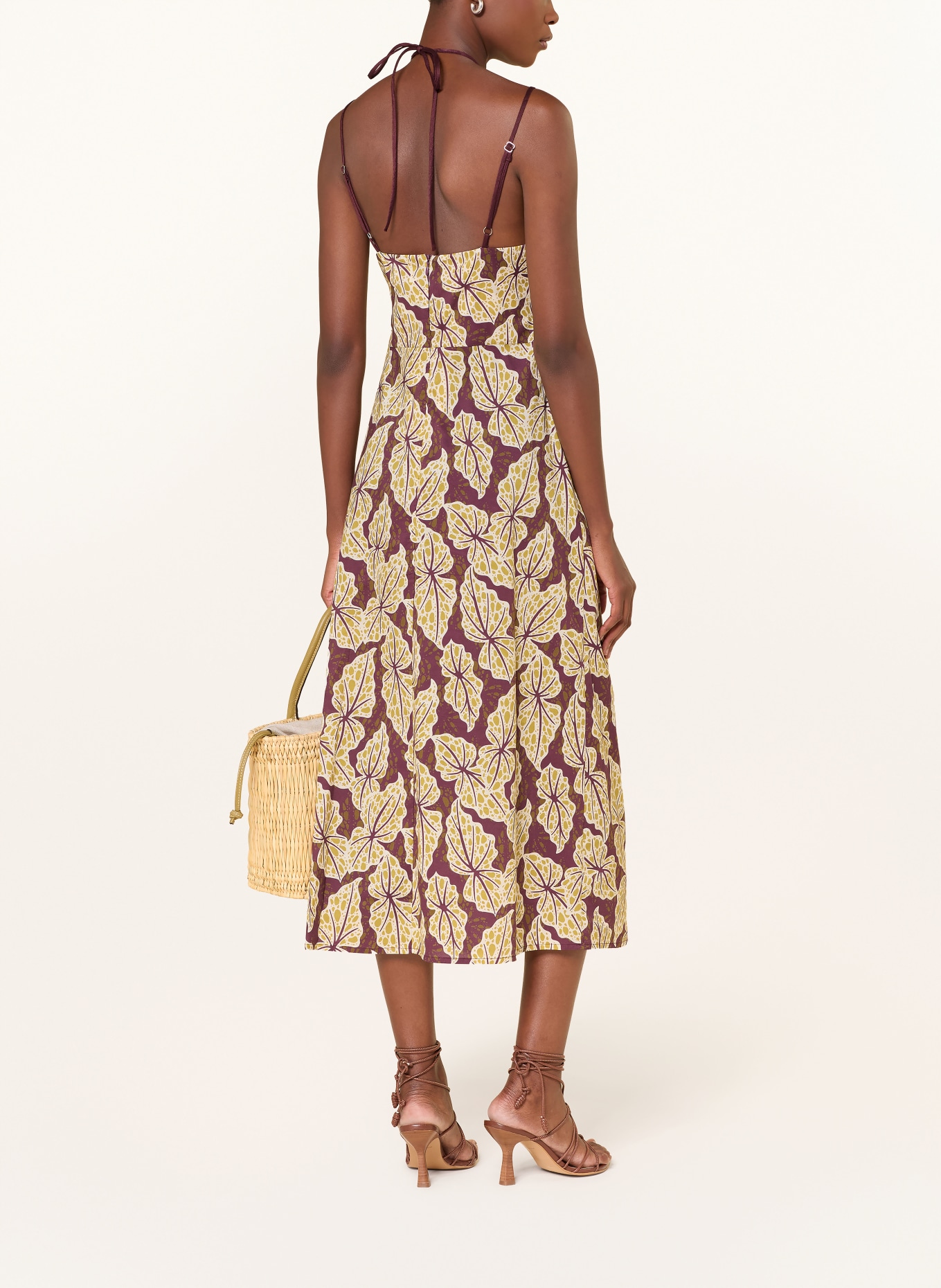 ottod'ame Kleid: DUNKELLILA / CREME / HELLGRÜN