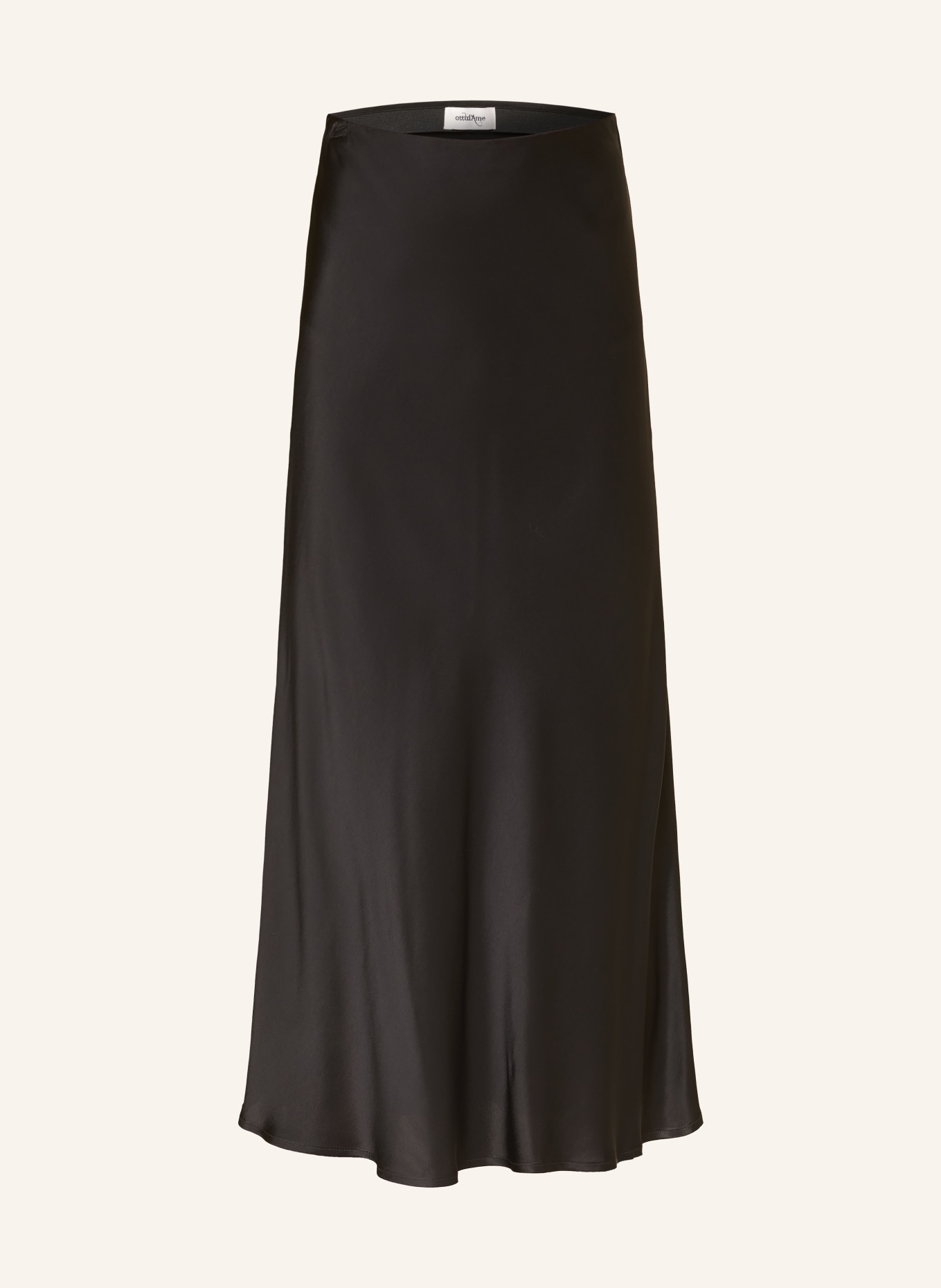 ottod'ame CHIARA satin skirt: BLACK