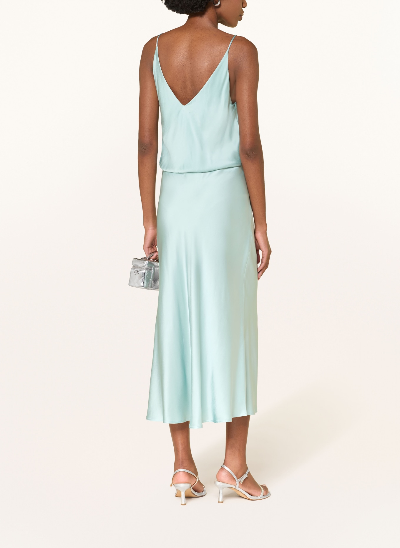 ottod'ame CHIARA satin skirt: TURQUOISE