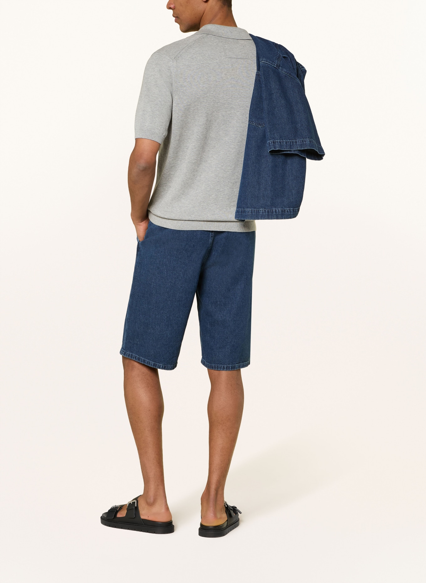 ARMEDANGELS Gebreid poloshirt: GRIJS