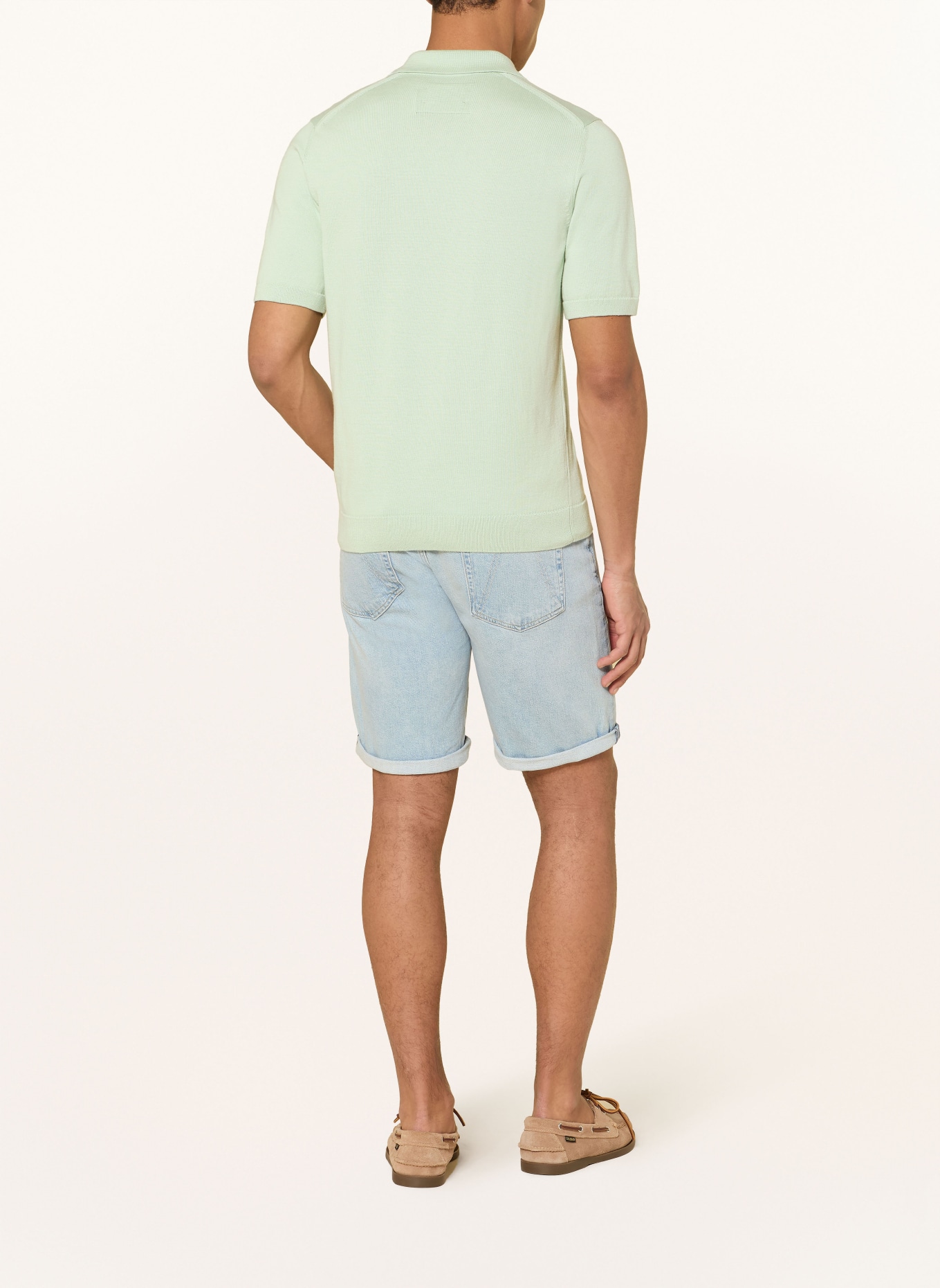 ARMEDANGELS Gebreid poloshirt: MINT