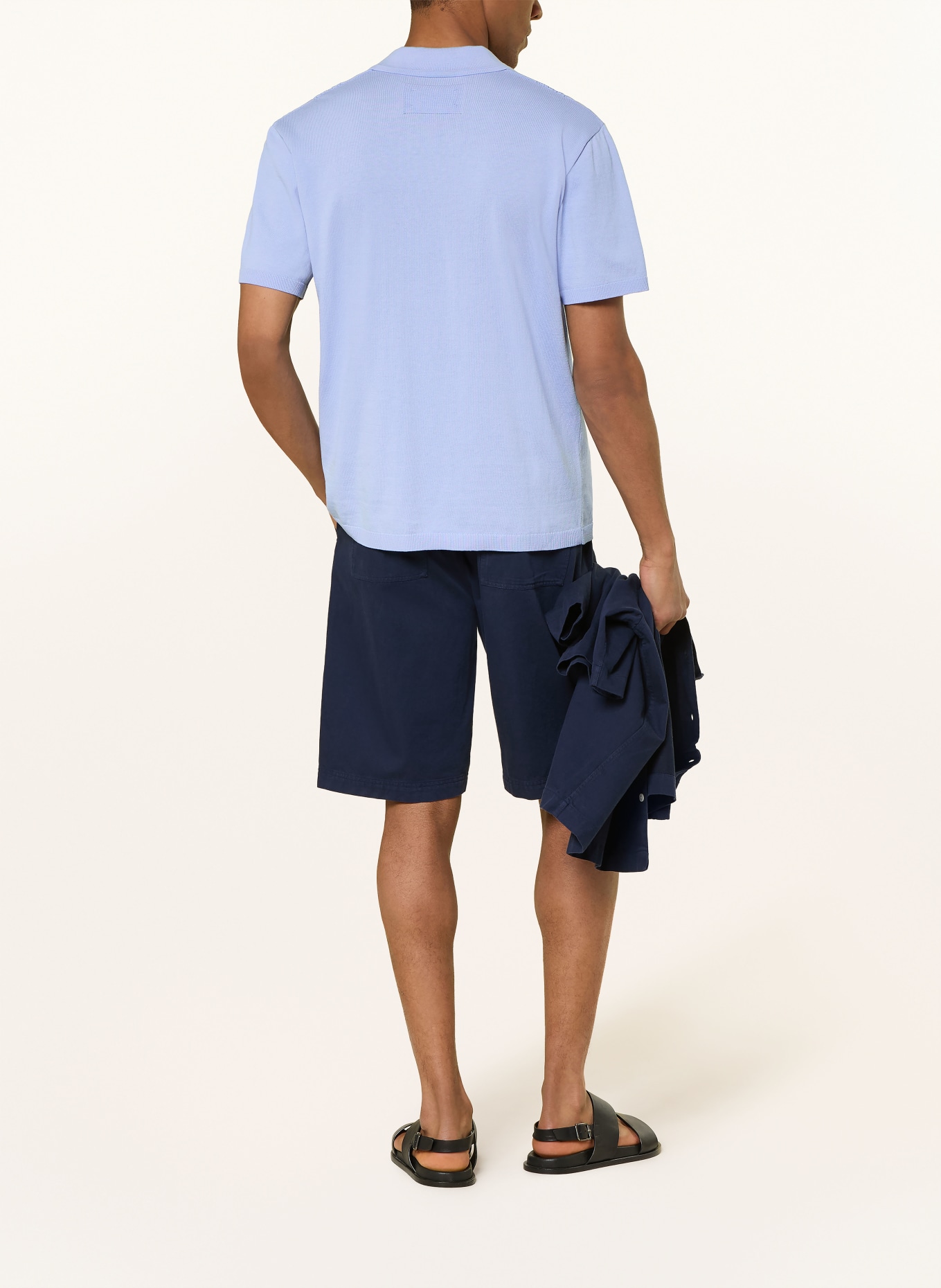 ARMEDANGELS Polo en maille: BLEU CLAIR