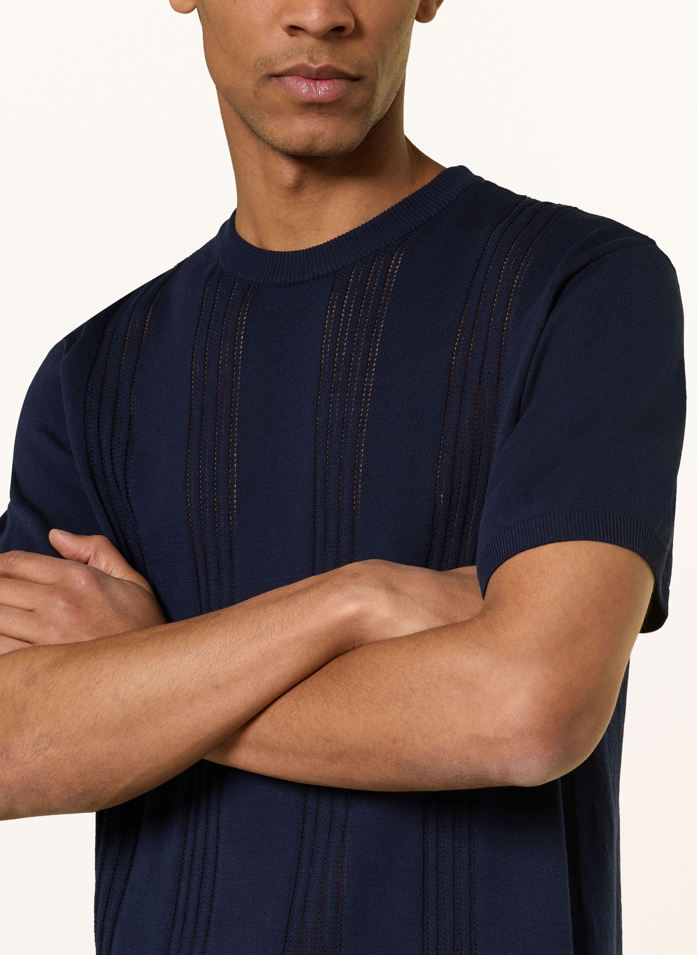 ARMEDANGELS Strickshirt: DUNKELBLAU