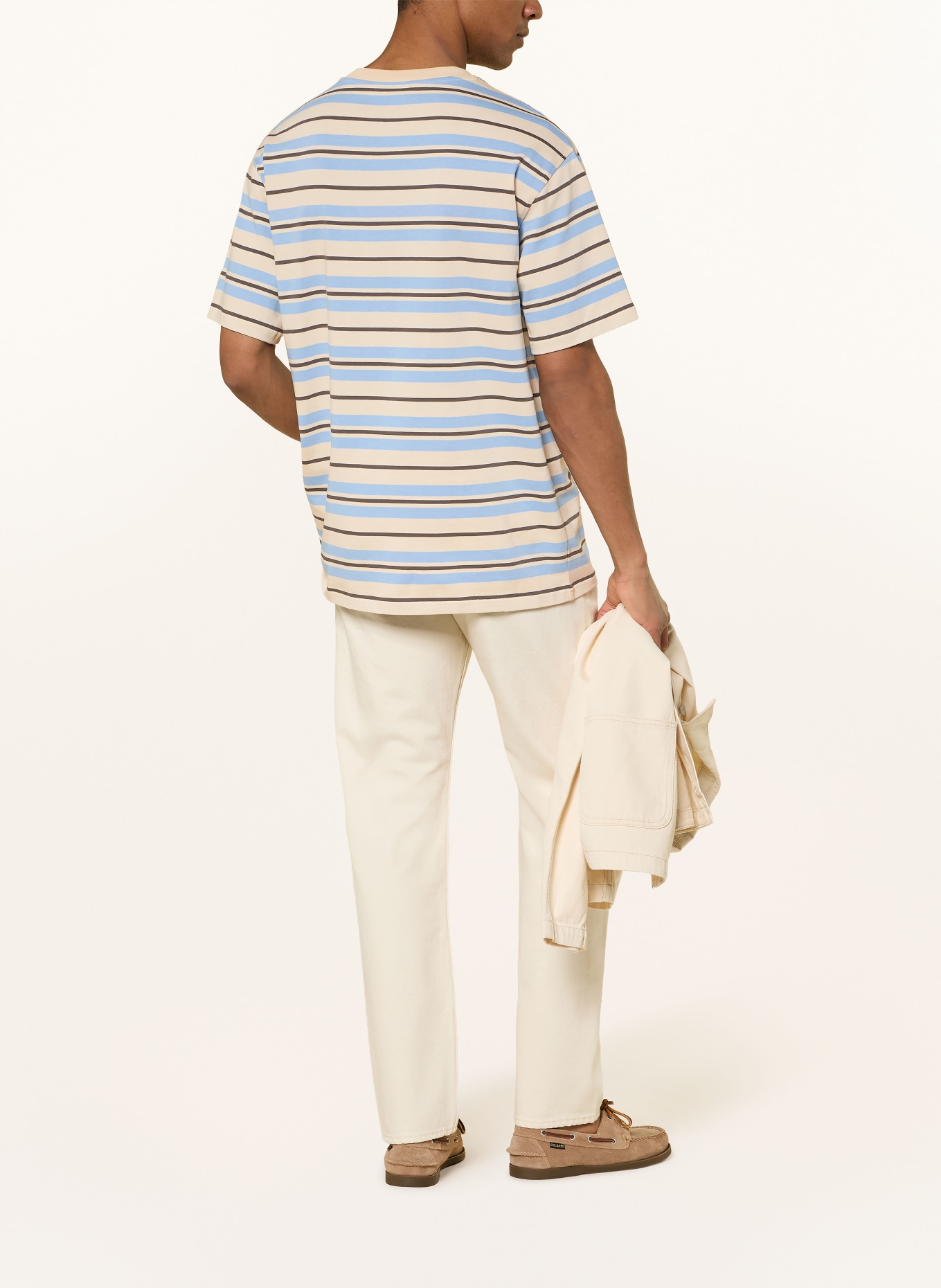 ARMEDANGELS T-Shirt MAARKOS: HELLGELB / KHAKI / HELLBLAU