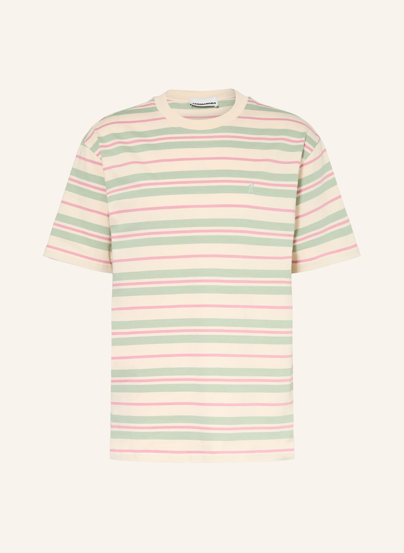 ARMEDANGELS T-Shirt MAARKOS: HELLGELB / PINK / HELLGRÜN