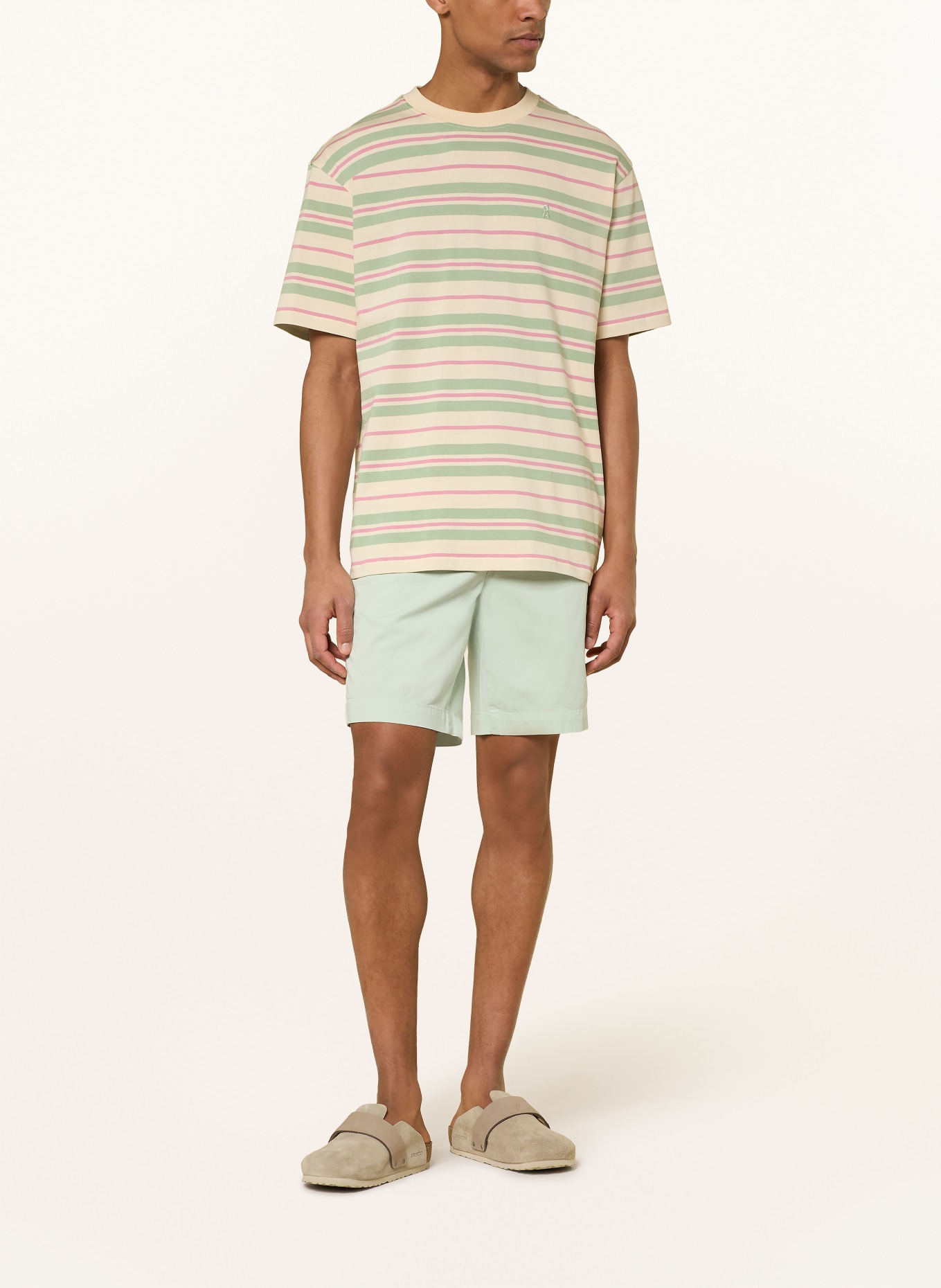 ARMEDANGELS T-Shirt MAARKOS: HELLGELB / PINK / HELLGRÜN