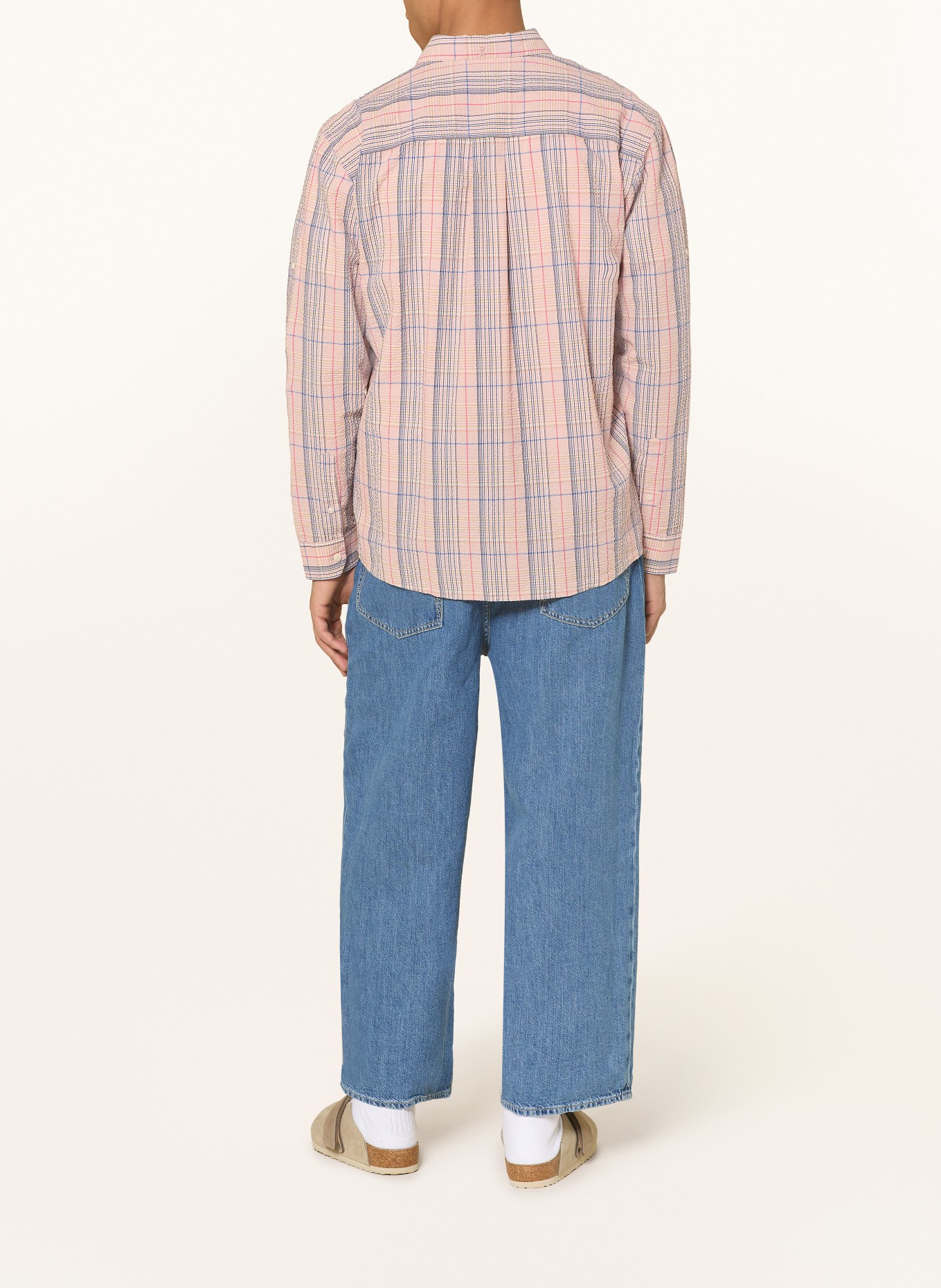 ARMEDANGELS Chemise Comfort Fit: ROSÉ / ROSE FUCHSIA / BLEU FONCÉ