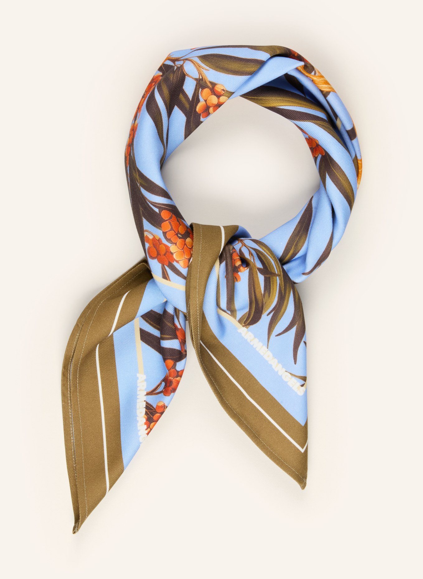 ARMEDANGELS Tuch: HELLBLAU / ORANGE / OLIV